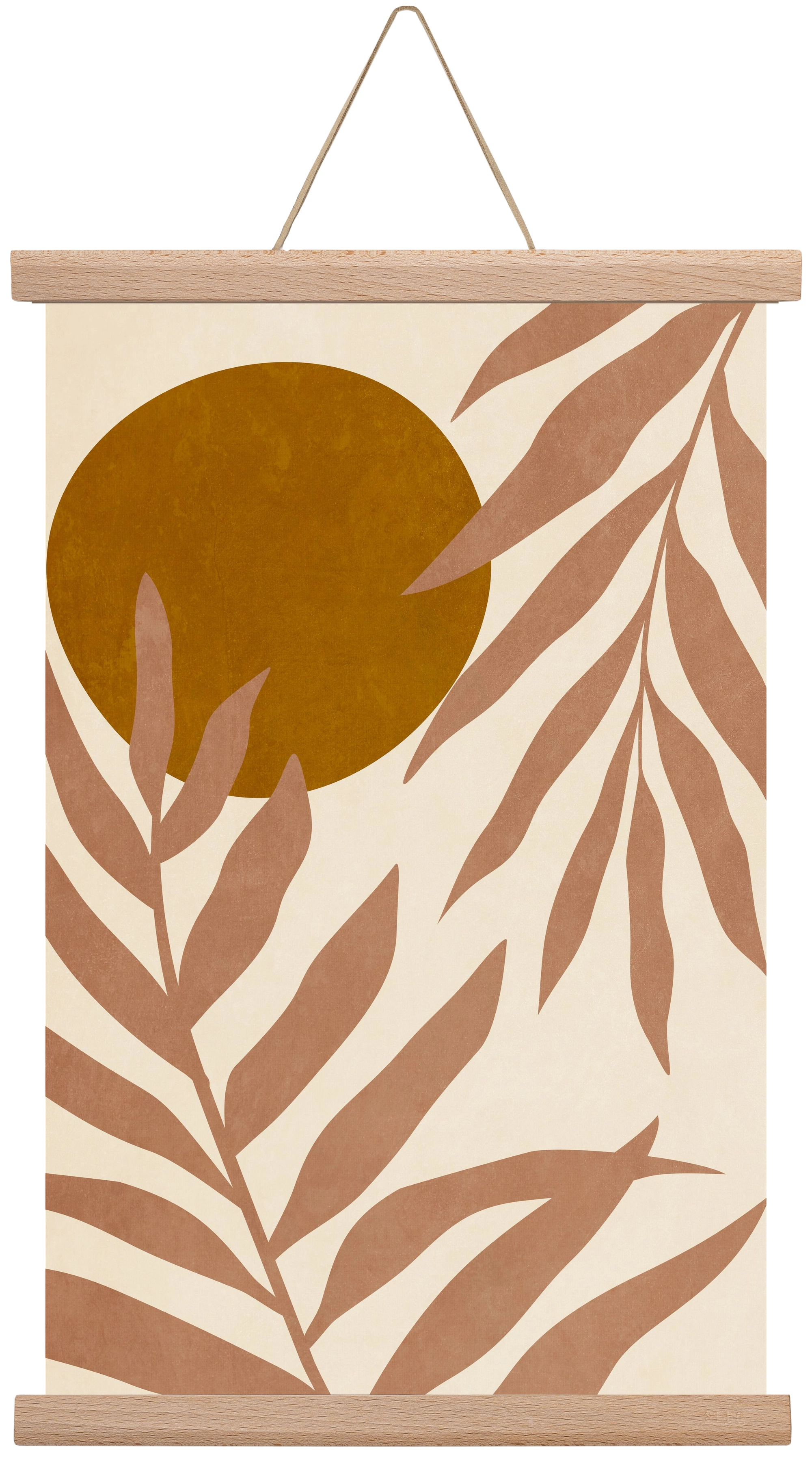 MINIMALIST LEAVES 11, 30x45 cm (30x45 cm), Tölgy akasztó