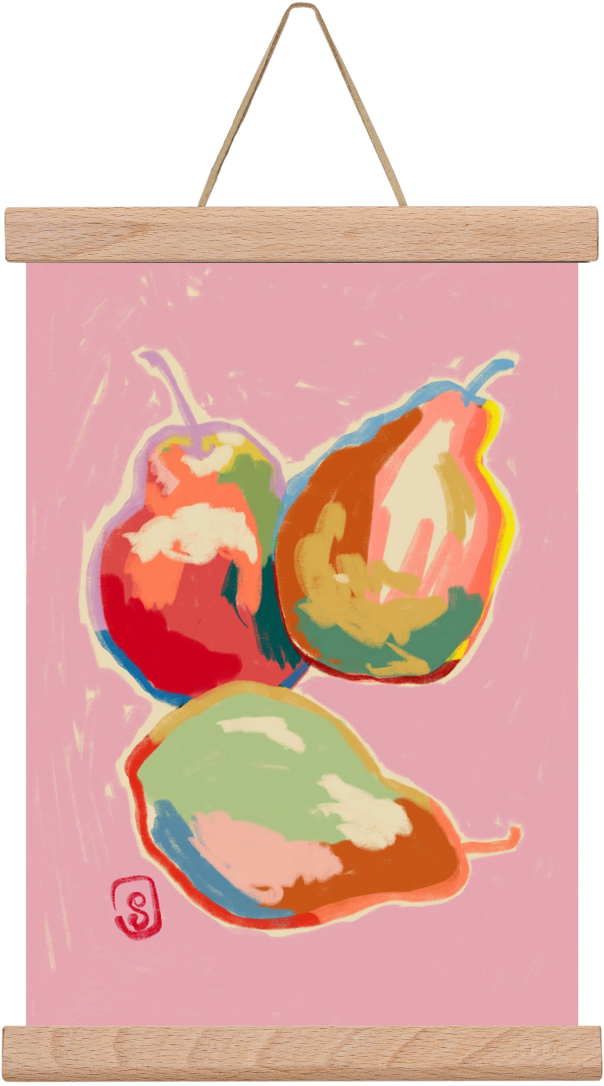 PERFECT PEARS, 20x30 cm (20x30 cm), Tölgy akasztó