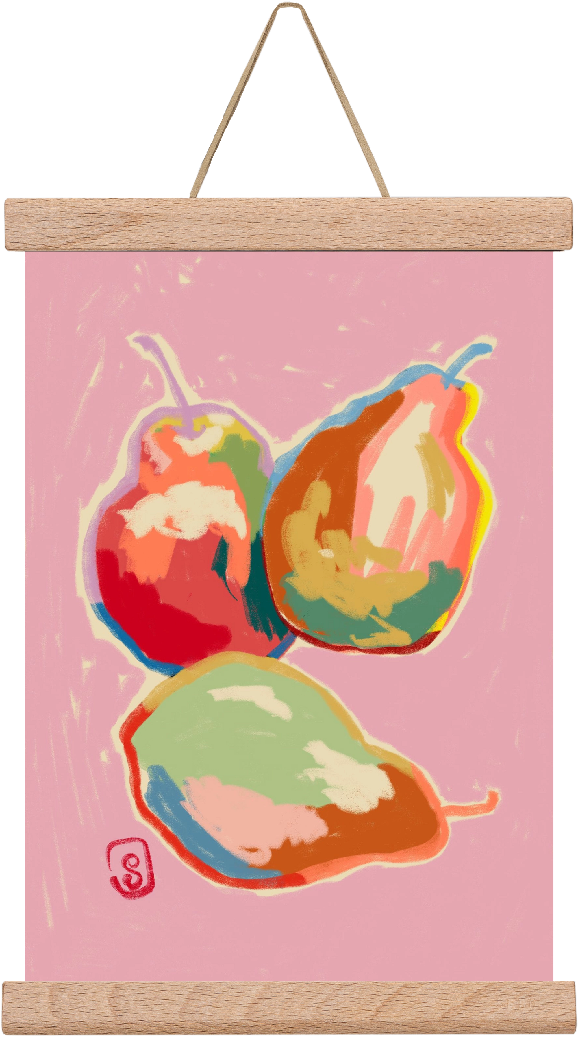 PERFECT PEARS, 20x30 cm (20x30 cm), Tölgy akasztó