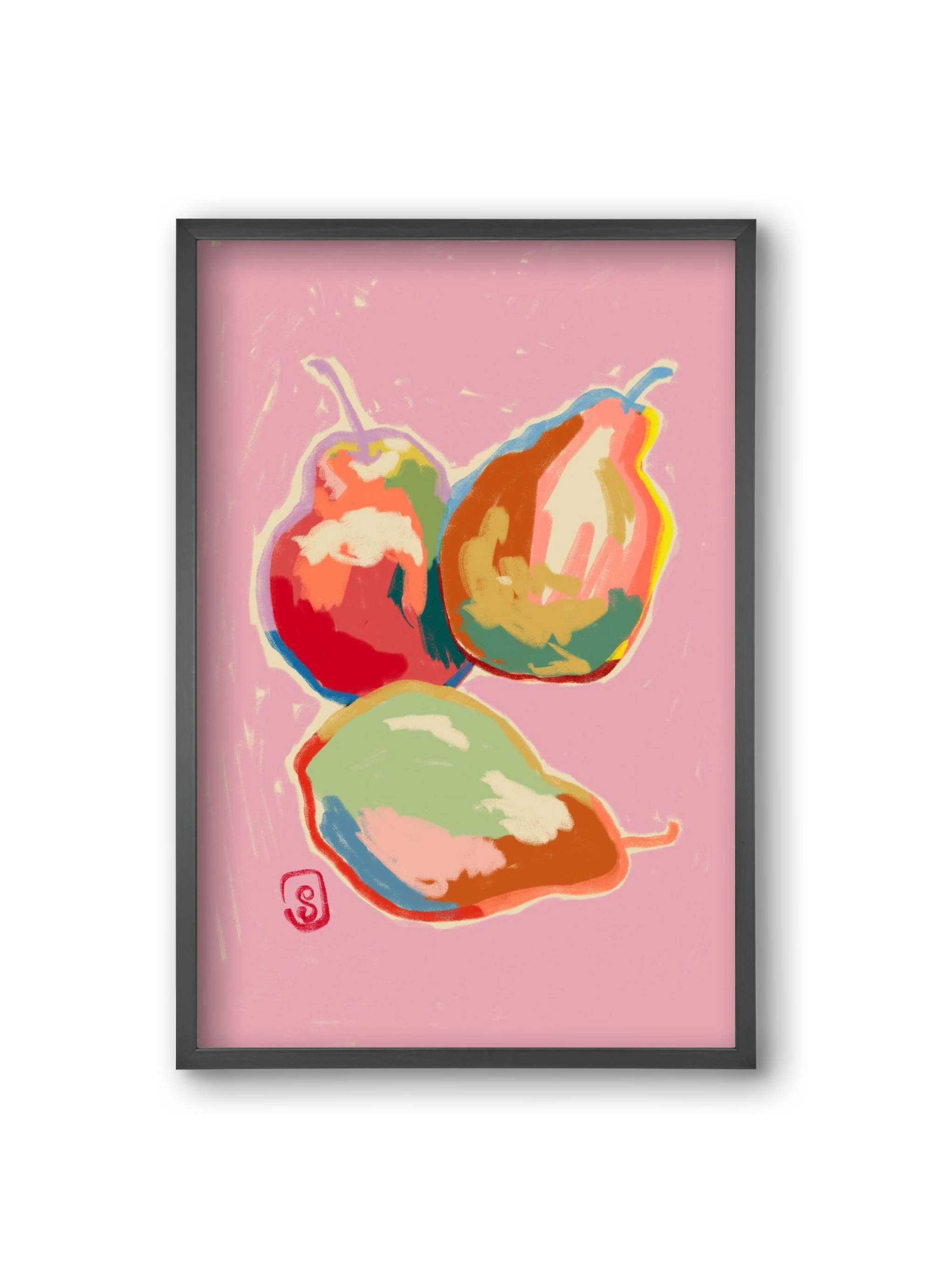 PERFECT PEARS, 20x30 cm (20x30 cm), Fekete keret