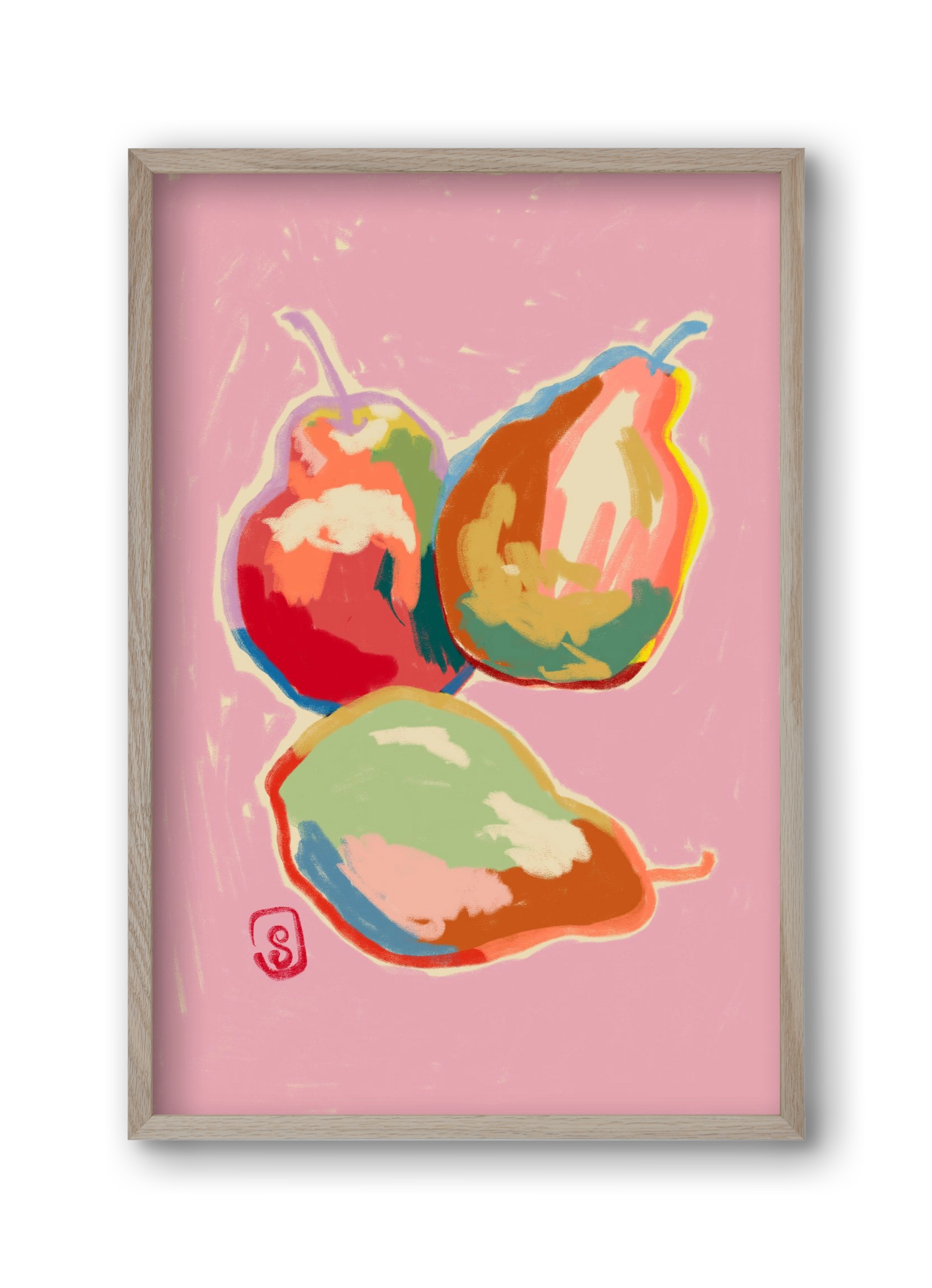 PERFECT PEARS, 30x45 cm (30x45 cm), Tölgy keret
