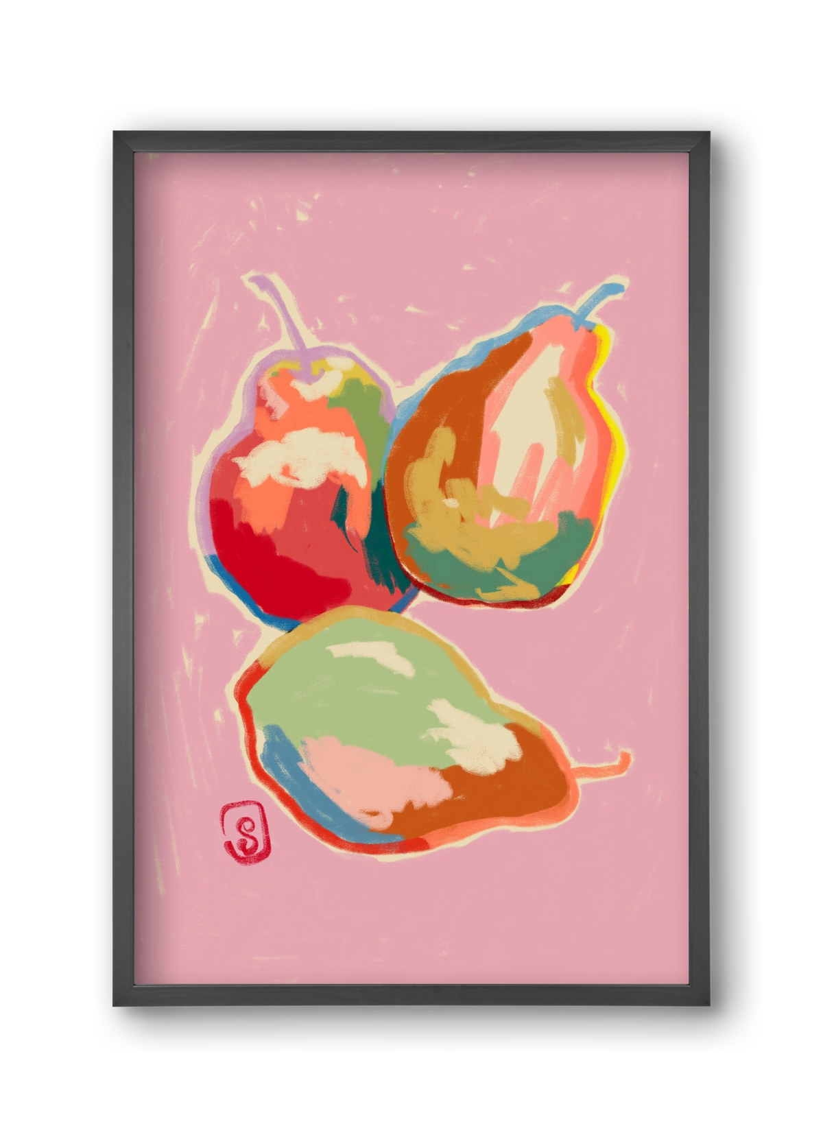 PERFECT PEARS, 30x45 cm (30x45 cm), Fekete keret