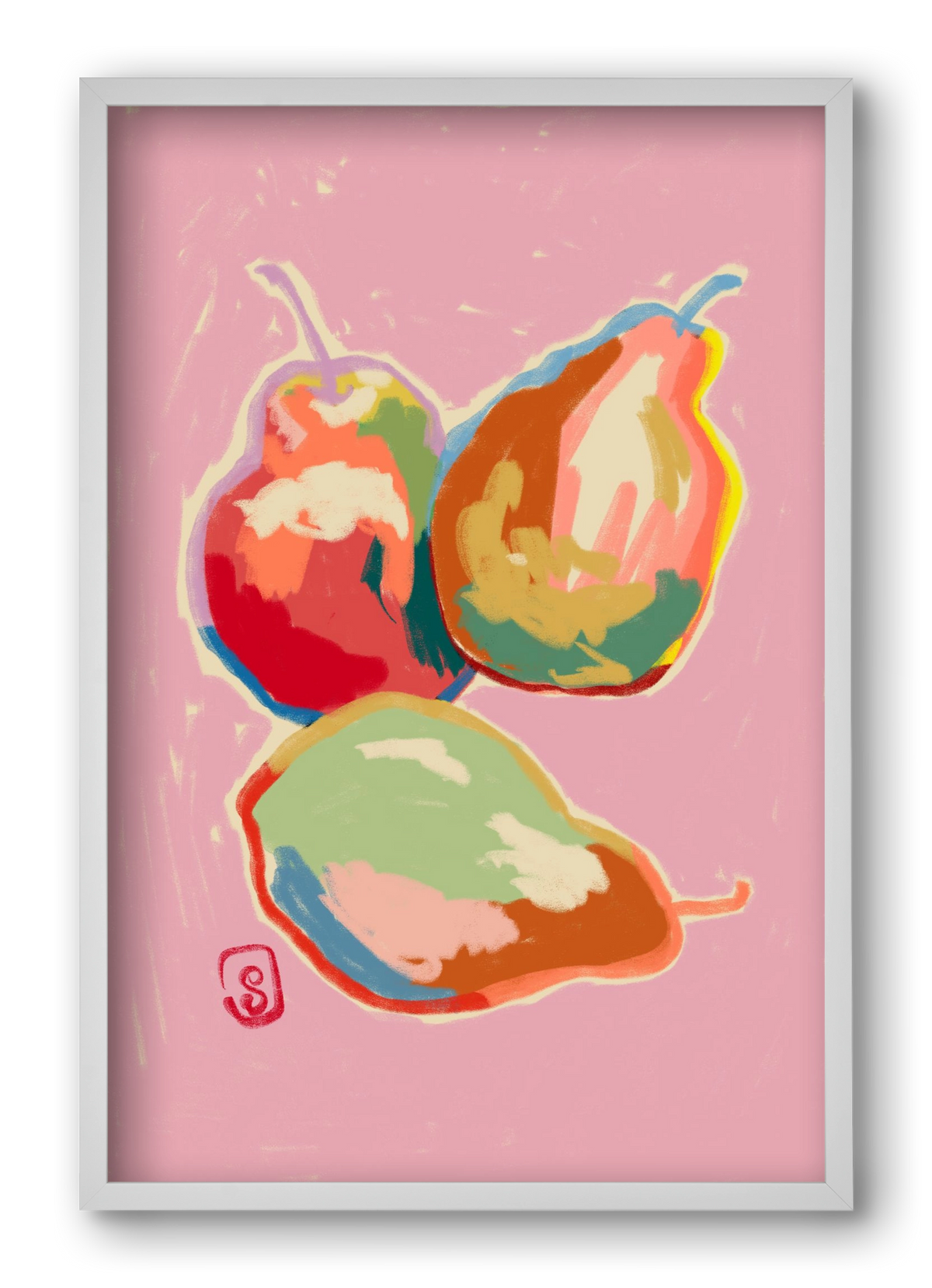 PERFECT PEARS, 40x60 cm (40x60 cm), Fehér keret