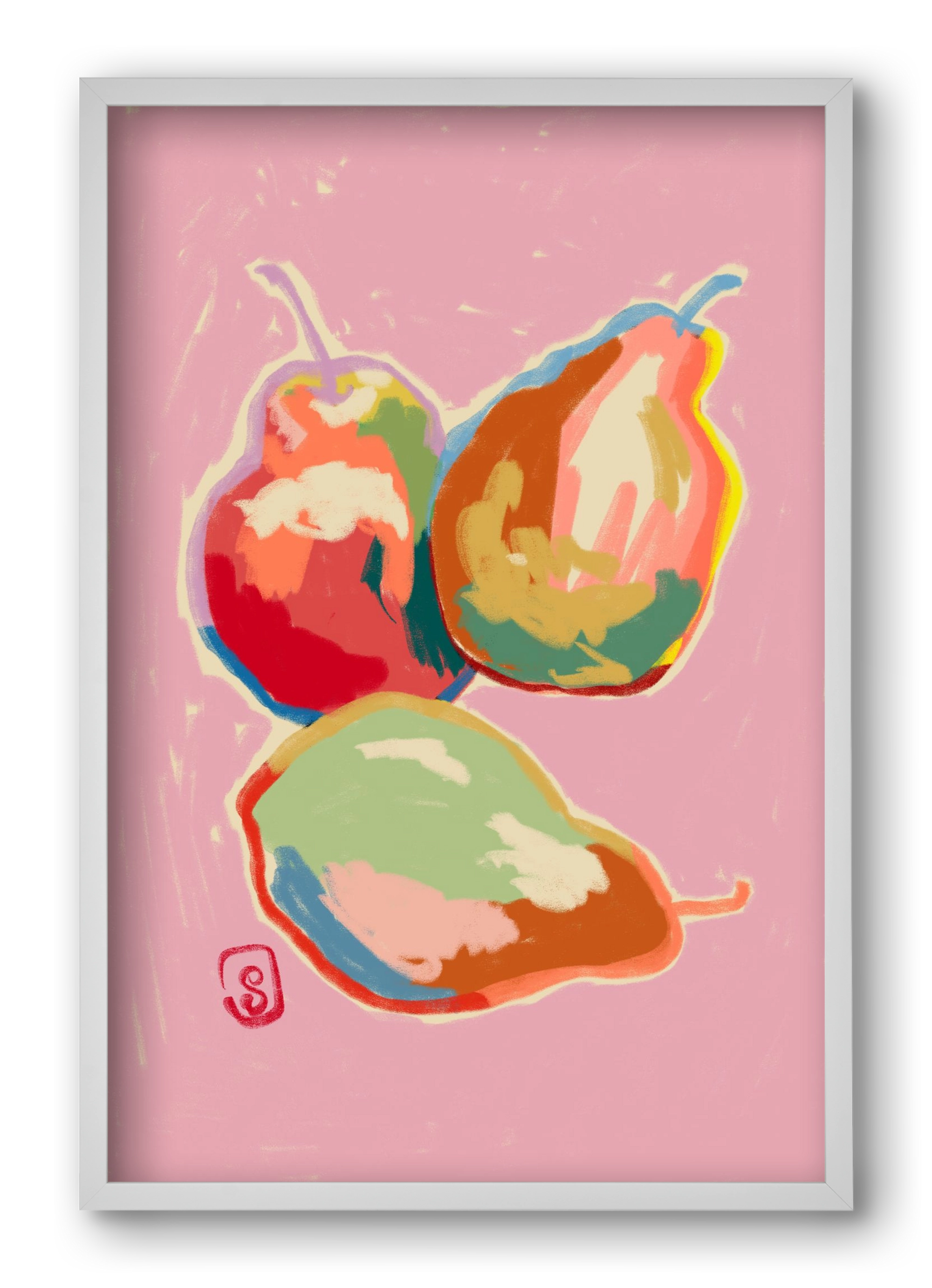 PERFECT PEARS, 40x60 cm (40x60 cm), Fehér keret