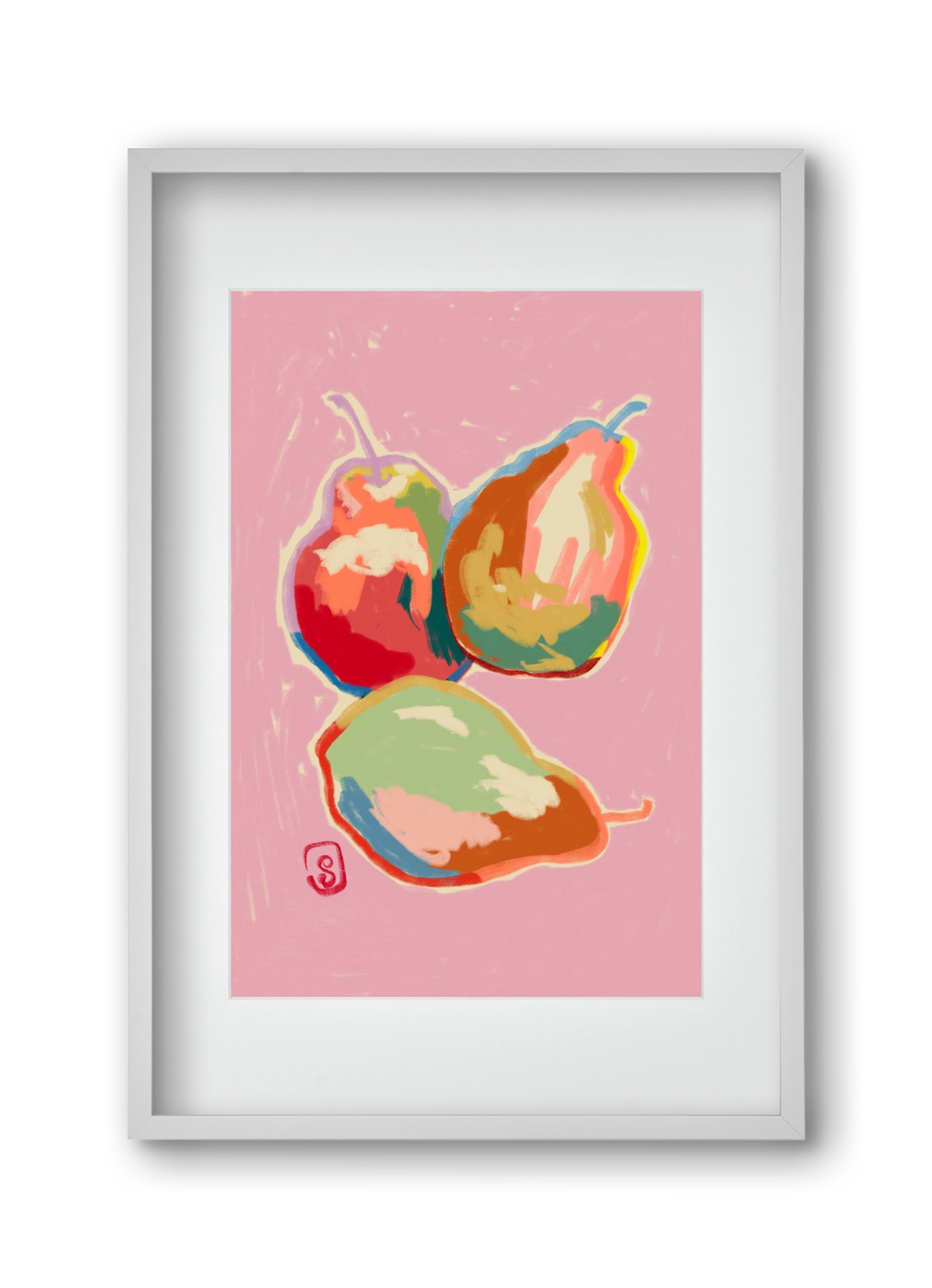 PERFECT PEARS, 30x45 cm (20x30 cm), Fehér keret, paszpartuval