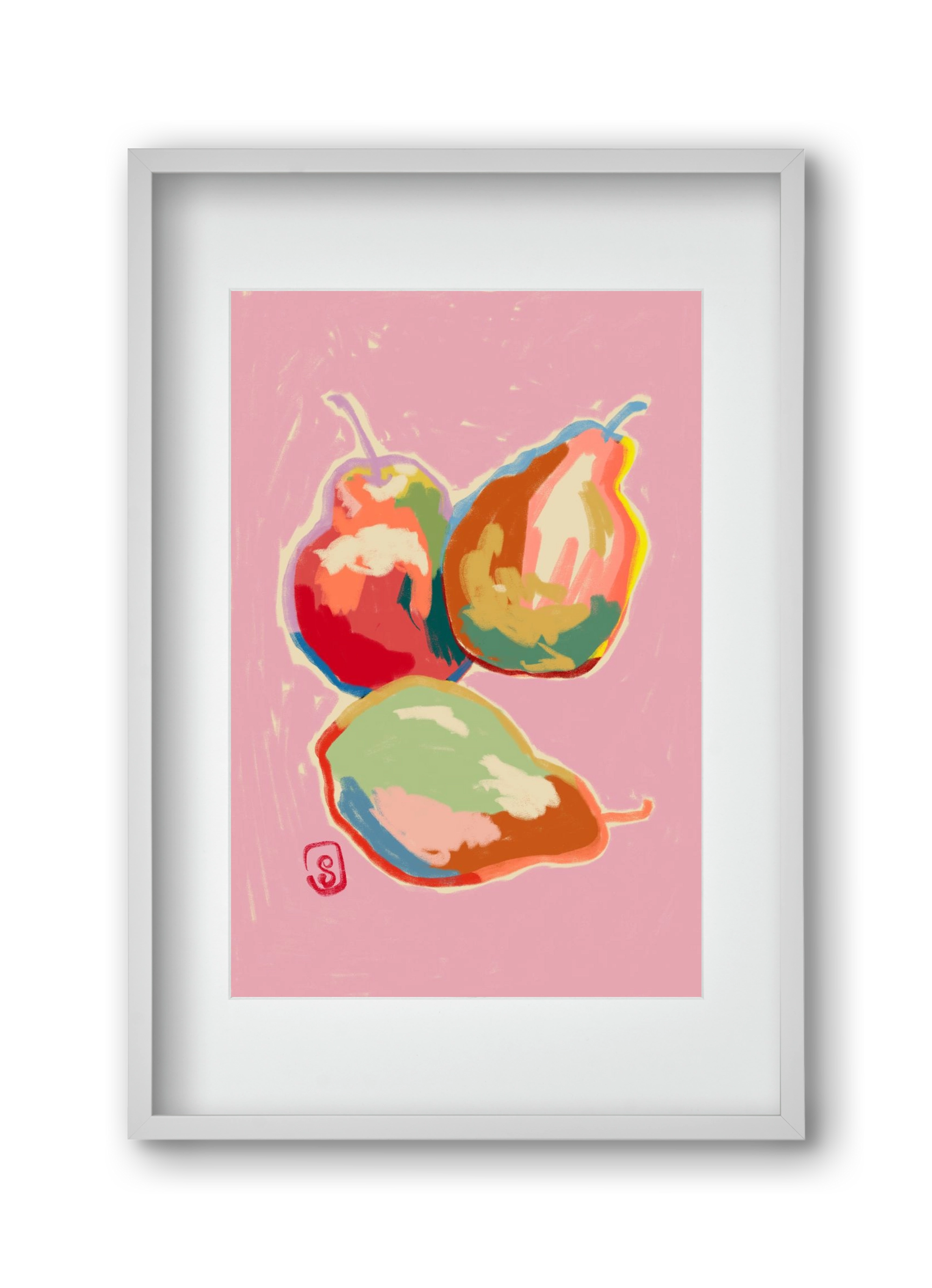 PERFECT PEARS, 30x45 cm (20x30 cm), Fehér keret, paszpartuval