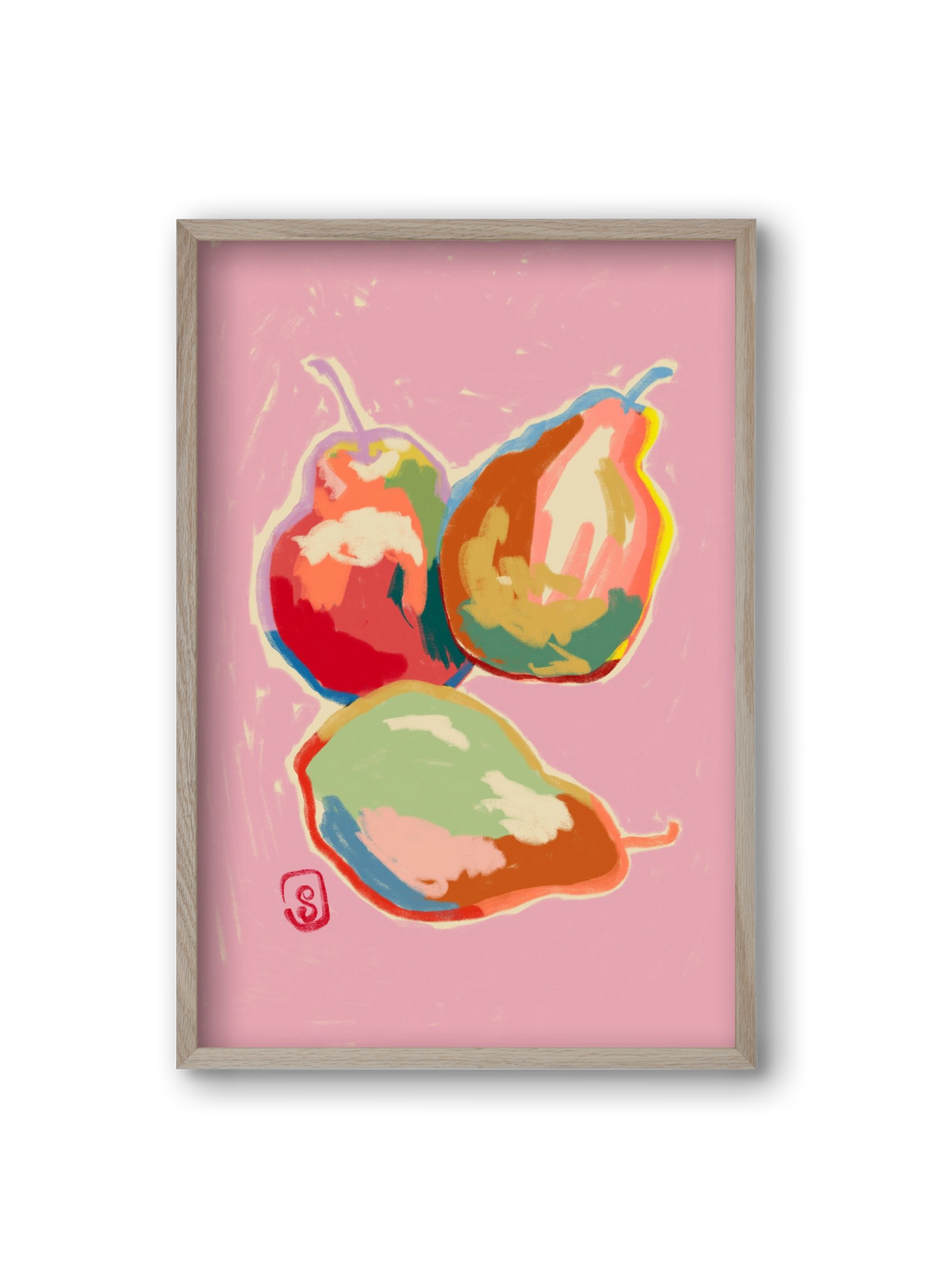 PERFECT PEARS, 20x30 cm (20x30 cm), Tölgy keret