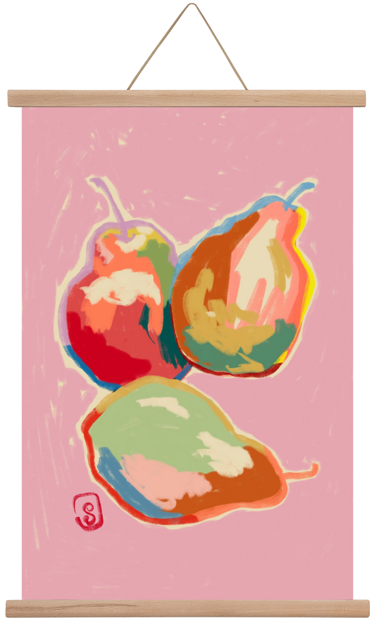 PERFECT PEARS, 40x60 cm (40x60 cm), Tölgy akasztó