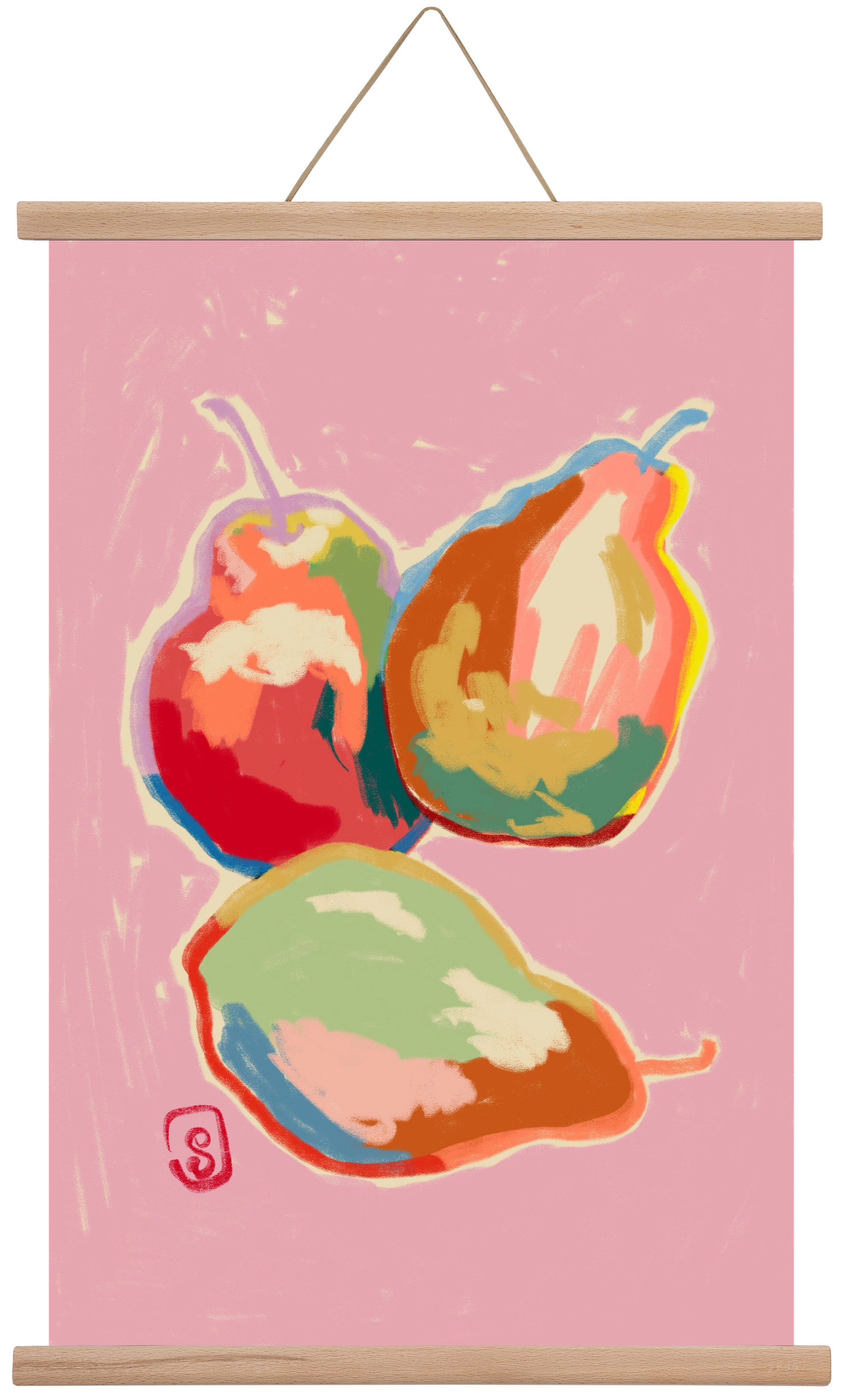 PERFECT PEARS, 40x60 cm (40x60 cm), Tölgy akasztó