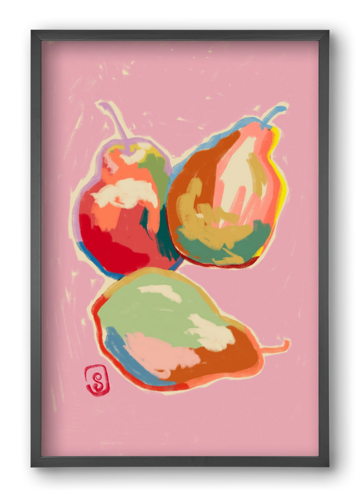 PERFECT PEARS, 40x60 cm (40x60 cm), Fekete keret