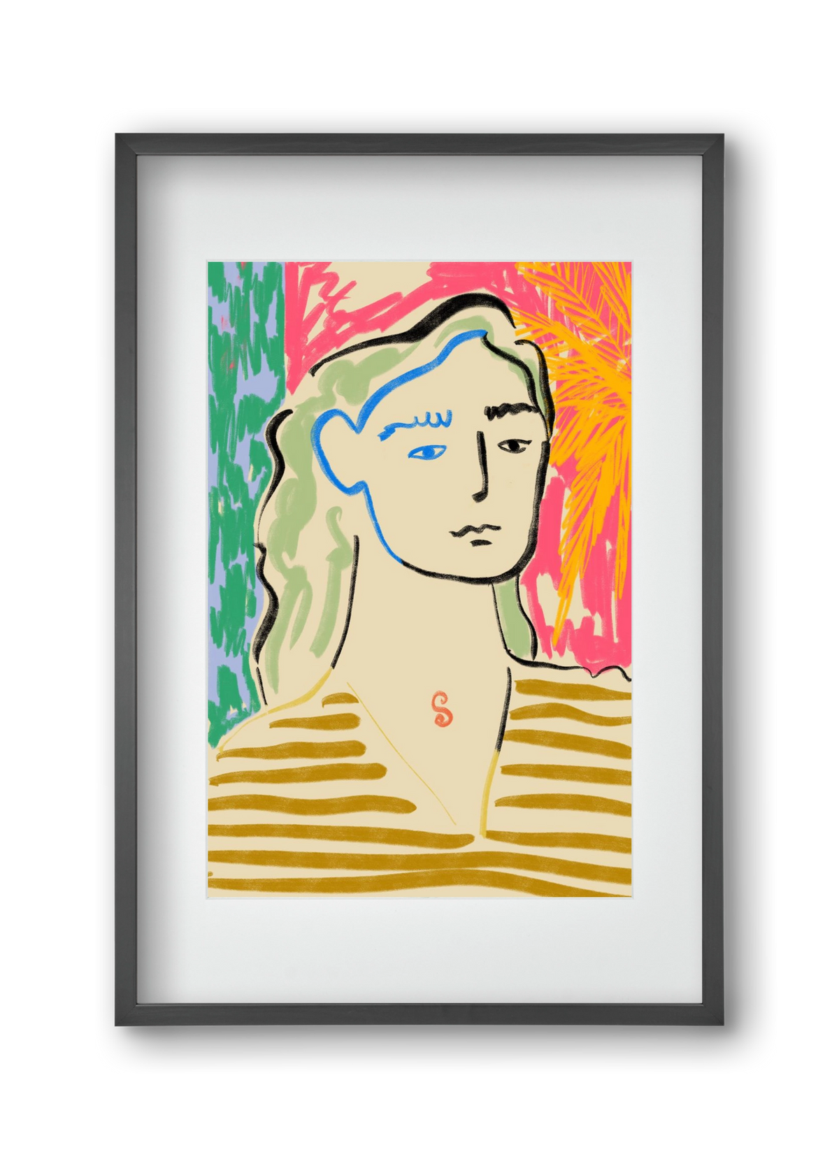 DREAMING OF THE SEA, 30x45 cm (20x30 cm), Fekete keret, paszpartuval