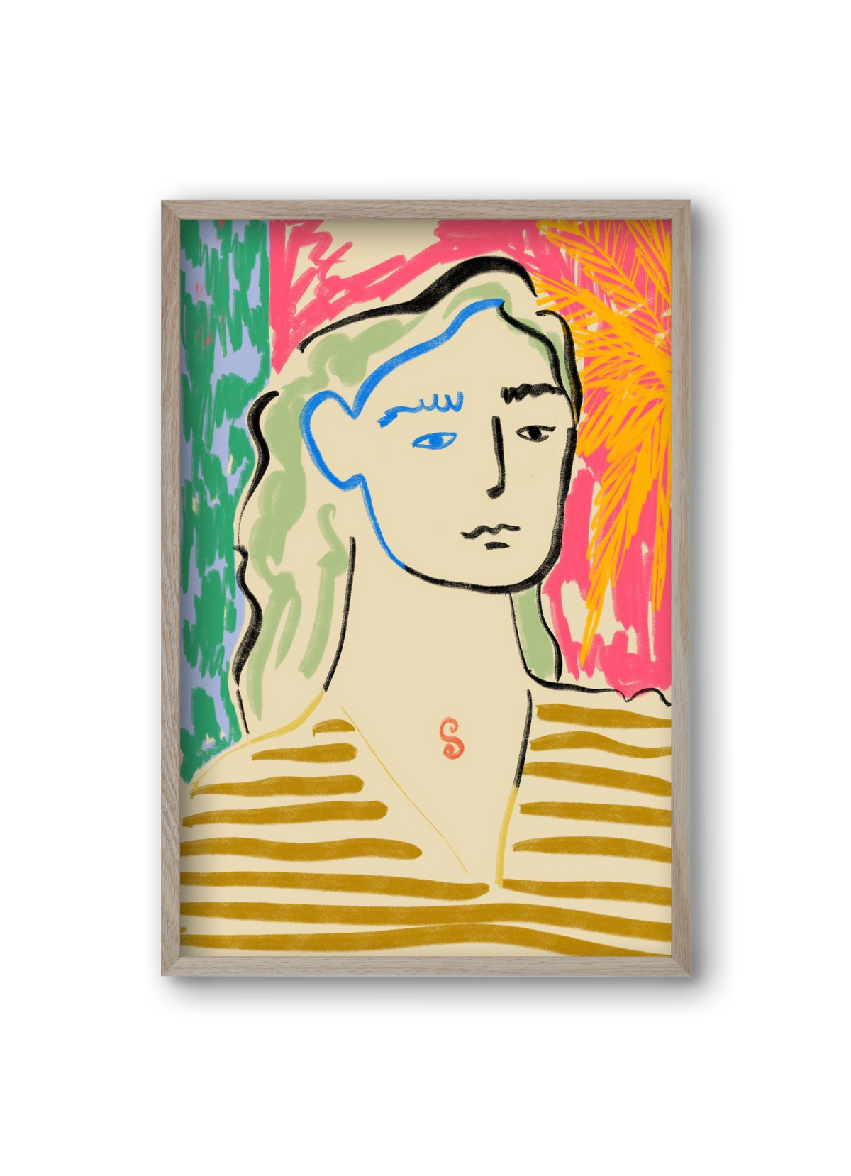 DREAMING OF THE SEA, 20x30 cm (20x30 cm), Tölgy keret