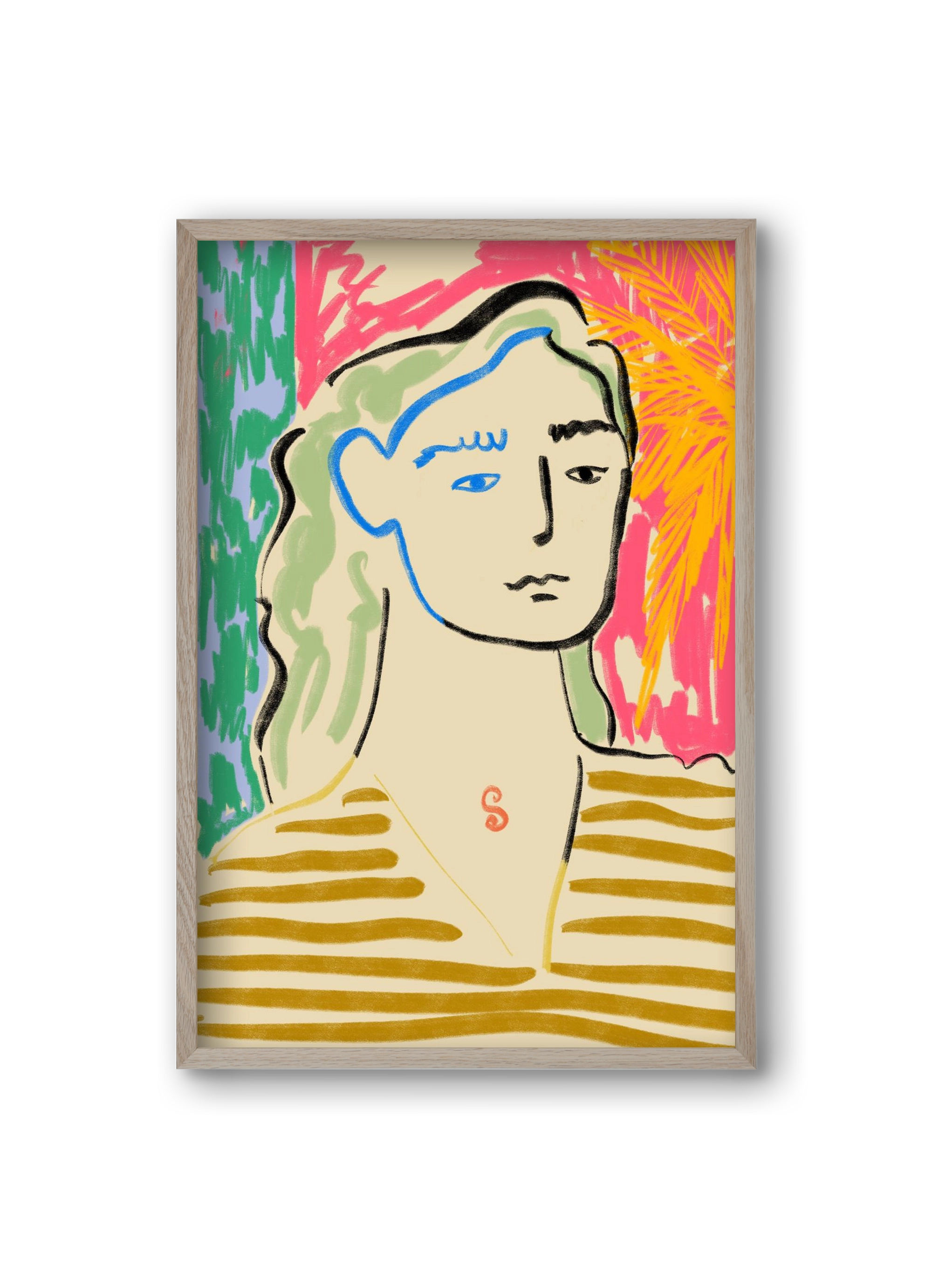 DREAMING OF THE SEA, 20x30 cm (20x30 cm), Tölgy keret