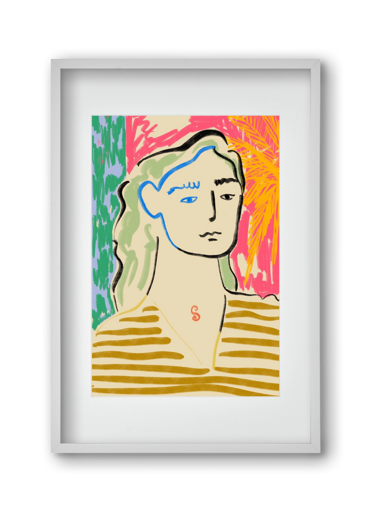 DREAMING OF THE SEA, 30x45 cm (20x30 cm), Fehér keret, paszpartuval