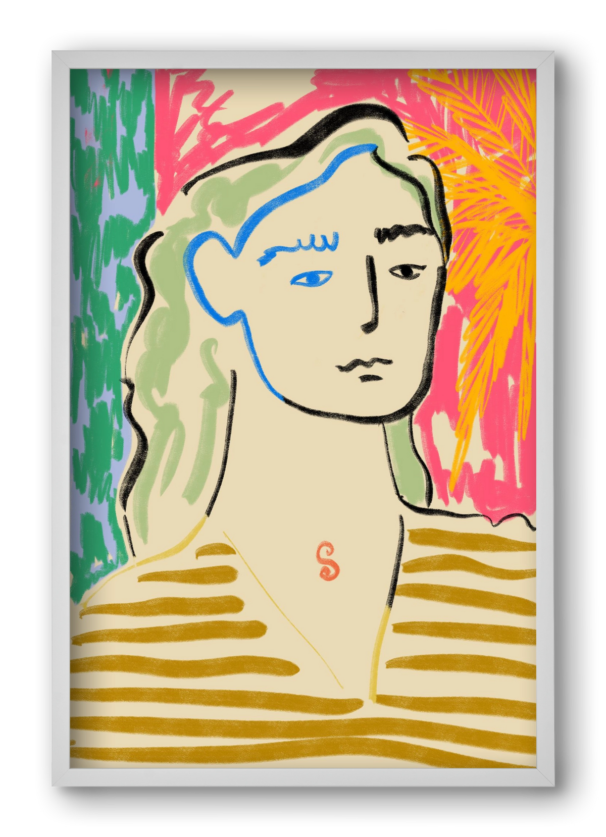 DREAMING OF THE SEA, 40x60 cm (40x60 cm), Fehér keret