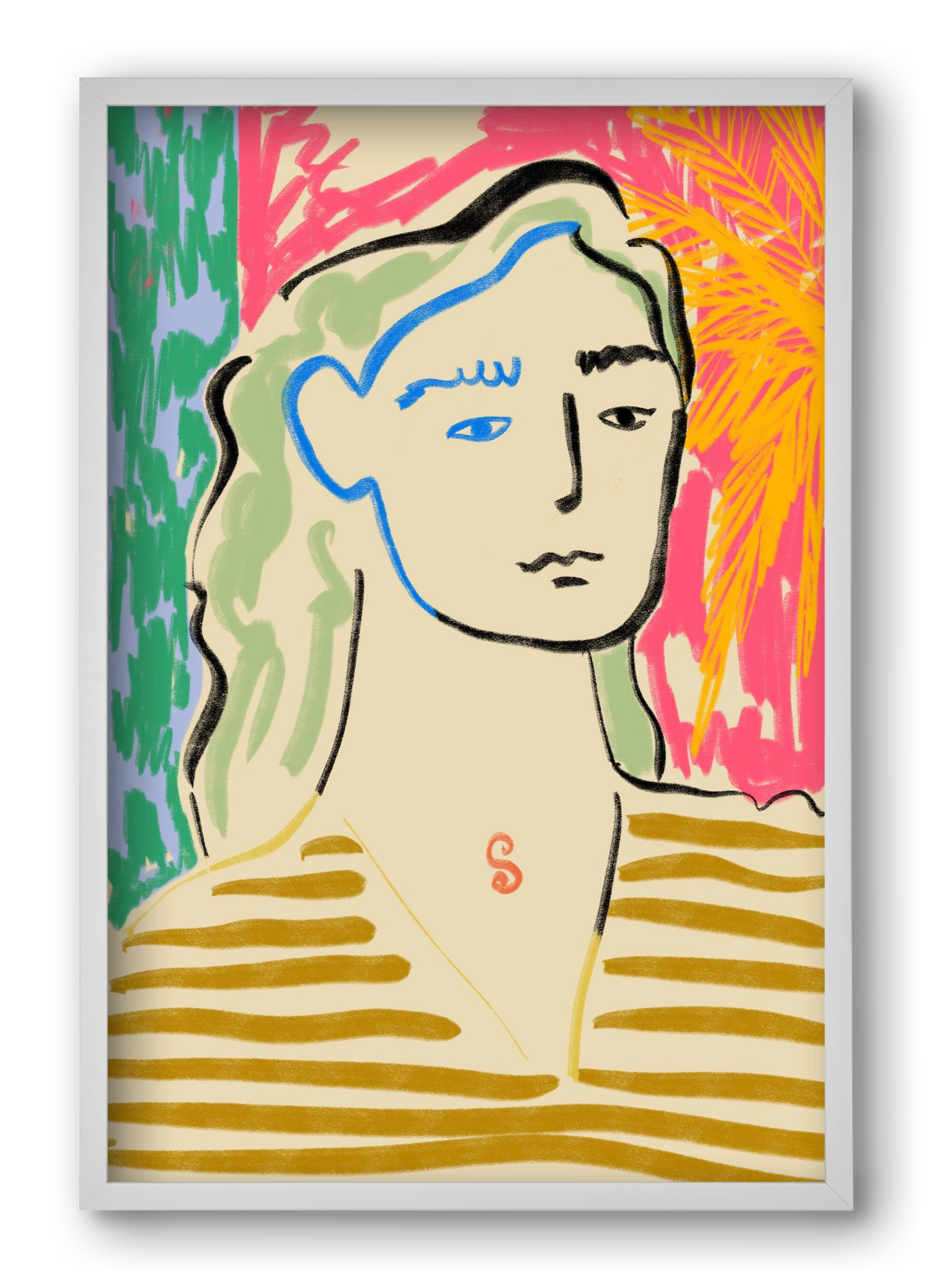 DREAMING OF THE SEA, 40x60 cm (40x60 cm), Fehér keret