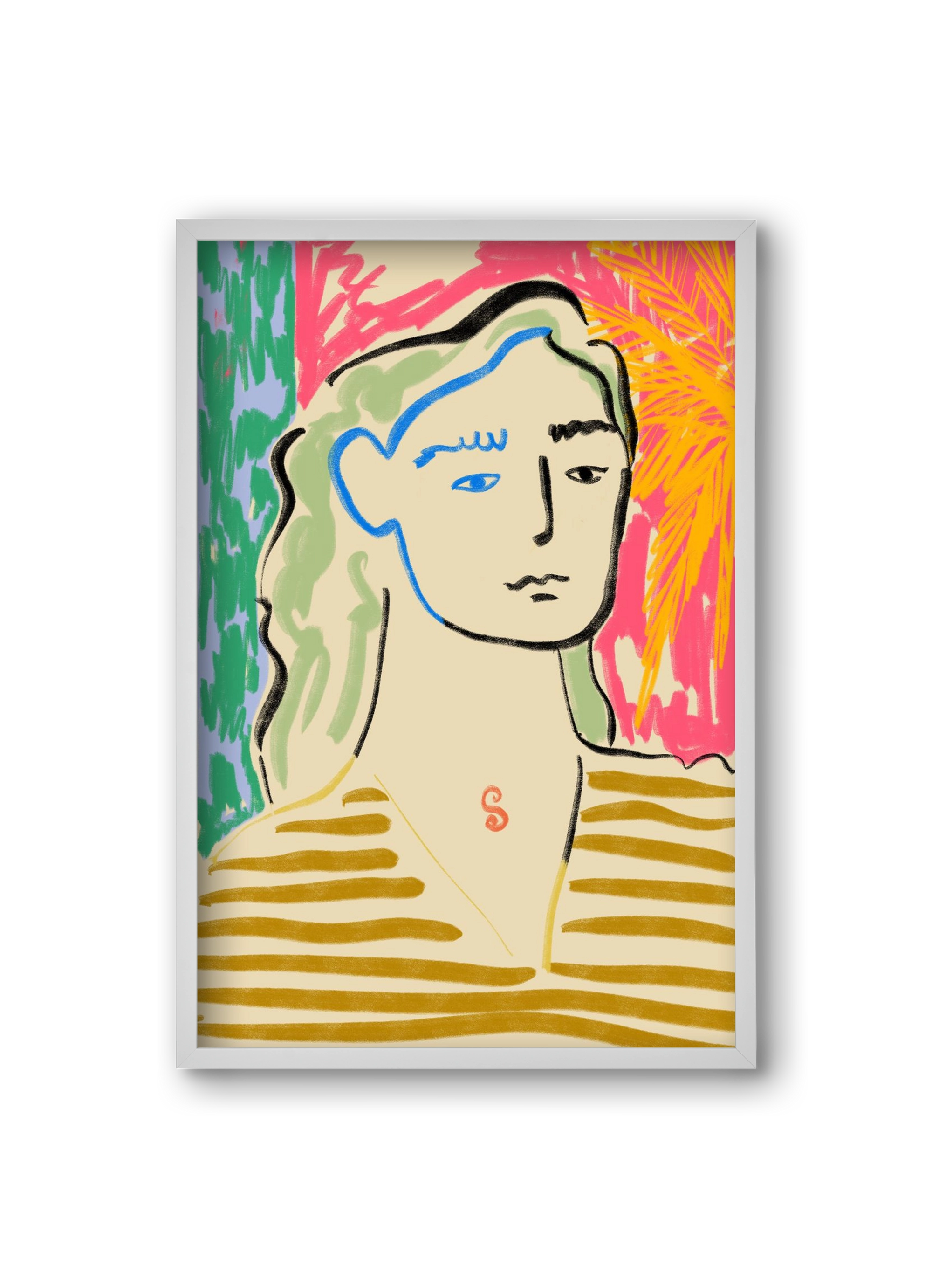 DREAMING OF THE SEA, 20x30 cm (20x30 cm), Fehér keret