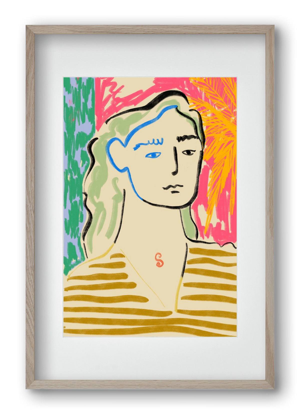 DREAMING OF THE SEA, 40x60 cm (30x45 cm), Tölgy keret, paszpartuval