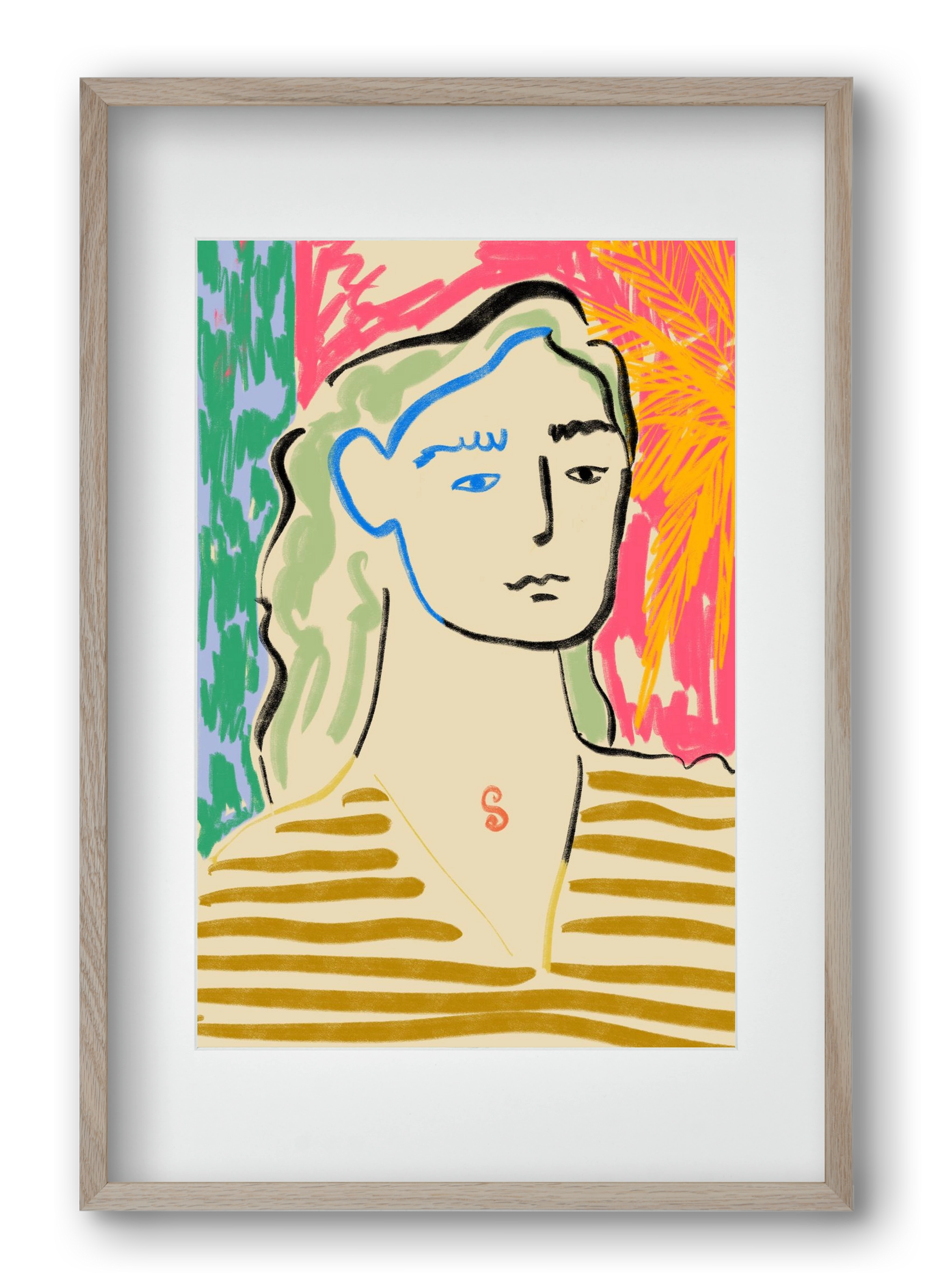 DREAMING OF THE SEA, 40x60 cm (30x45 cm), Tölgy keret, paszpartuval