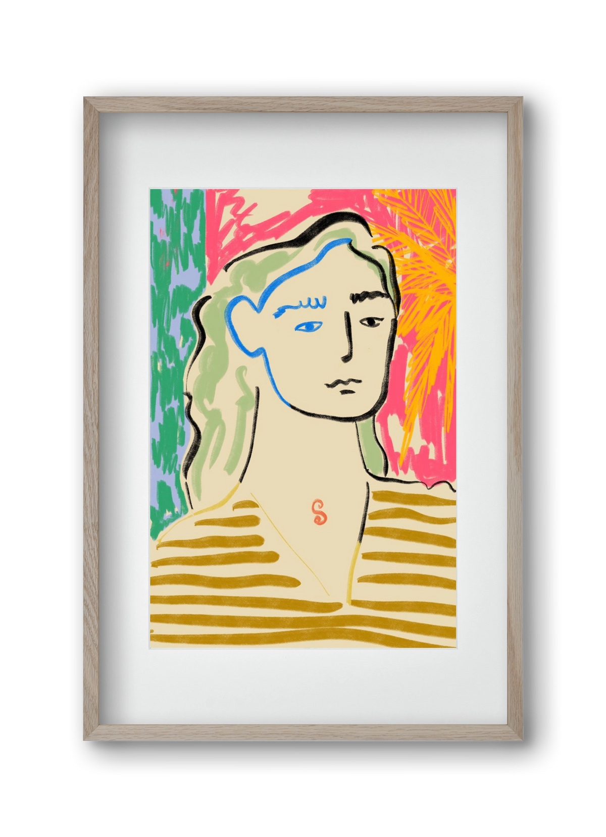 DREAMING OF THE SEA, 30x45 cm (20x30 cm), Tölgy keret, paszpartuval