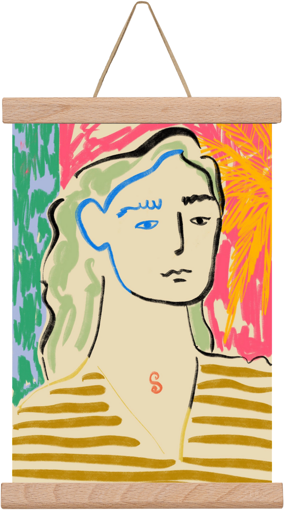 DREAMING OF THE SEA, 20x30 cm (20x30 cm), Tölgy akasztó