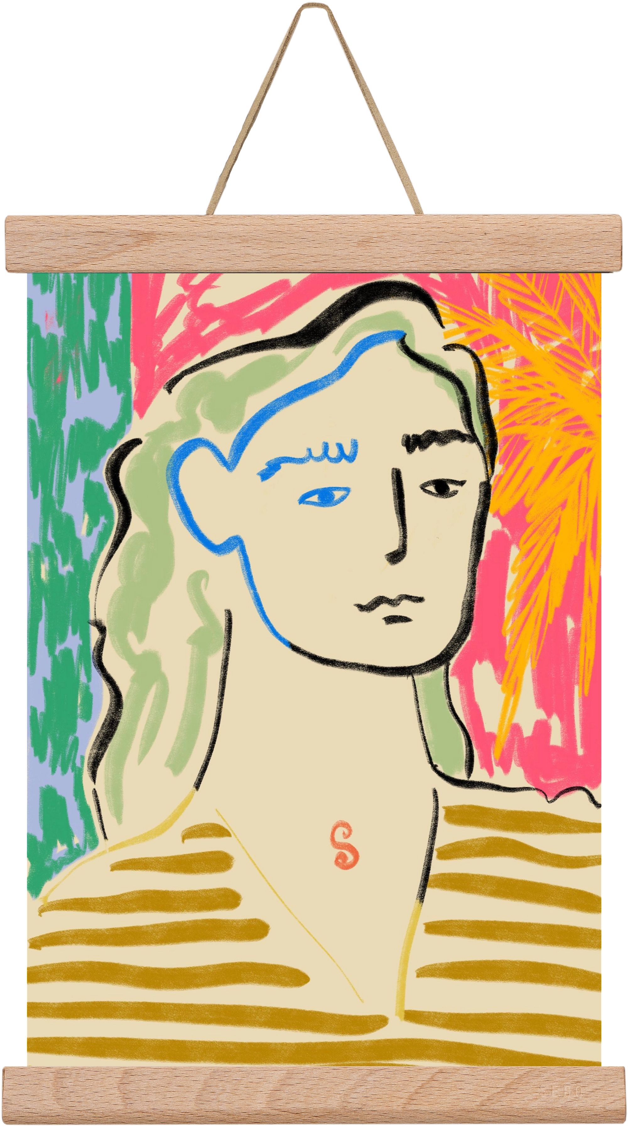 DREAMING OF THE SEA, 20x30 cm (20x30 cm), Tölgy akasztó