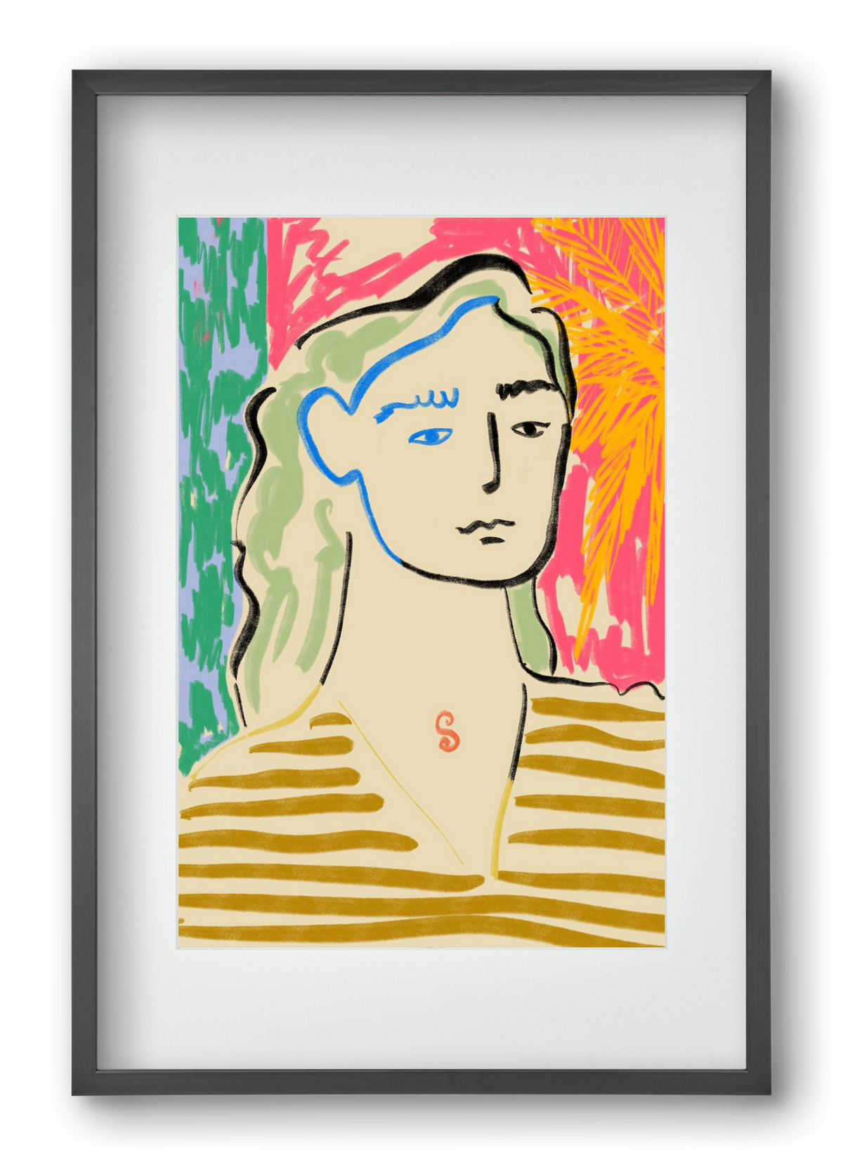 DREAMING OF THE SEA, 40x60 cm (30x45 cm), Fekete keret, paszpartuval