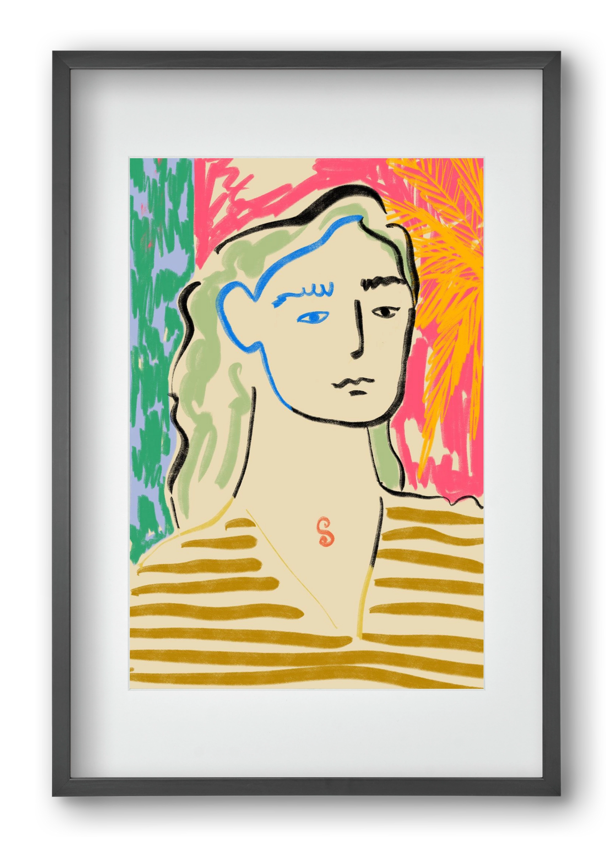 DREAMING OF THE SEA, 40x60 cm (30x45 cm), Fekete keret, paszpartuval