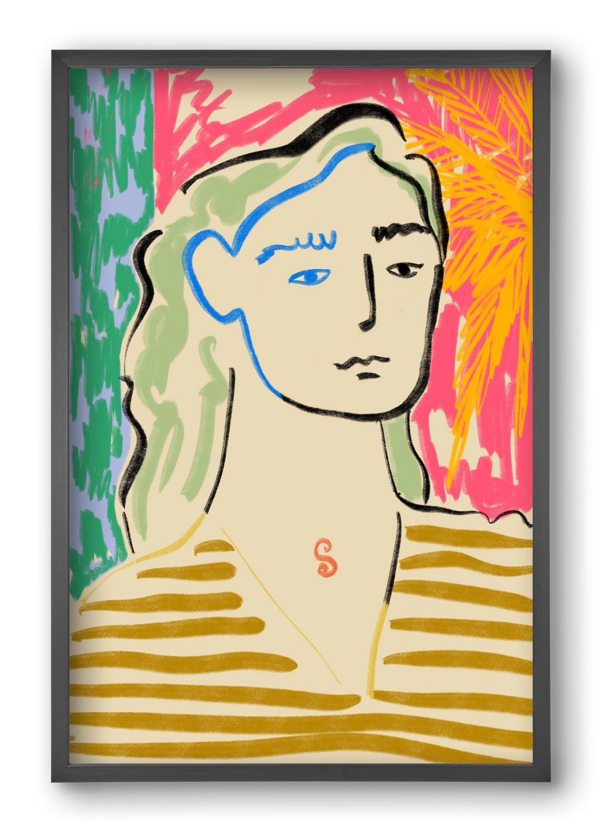 DREAMING OF THE SEA, 40x60 cm (40x60 cm), Fekete keret