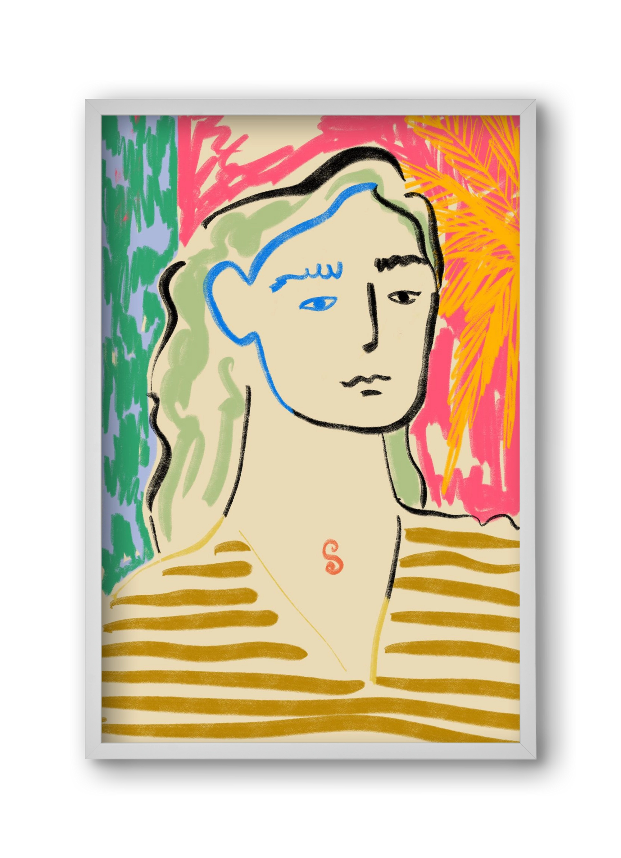 DREAMING OF THE SEA, 30x45 cm (30x45 cm), Fehér keret