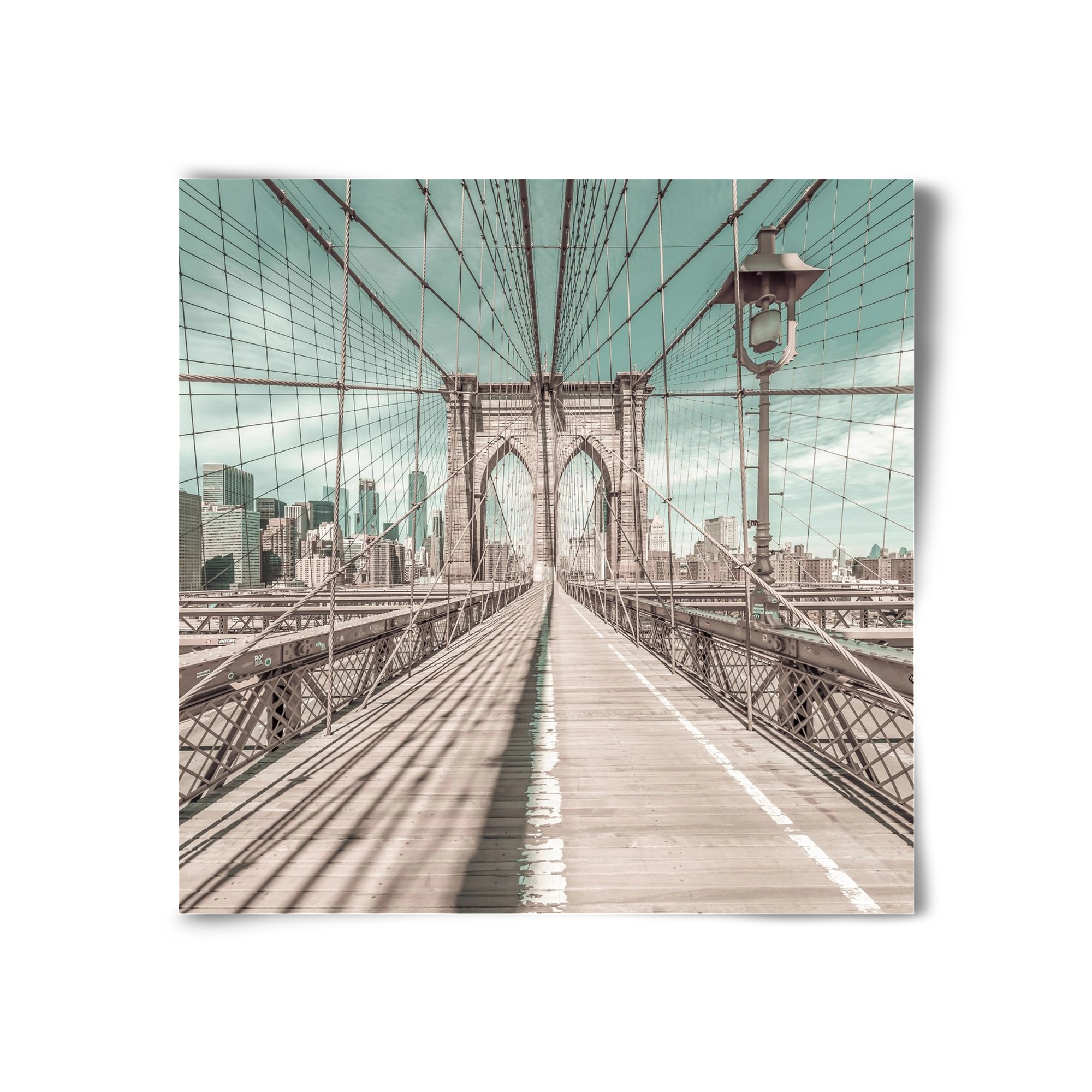 NEW YORK CITY Brooklyn Bridge | urban vintage style, 30x30 cm, Keret nélkül