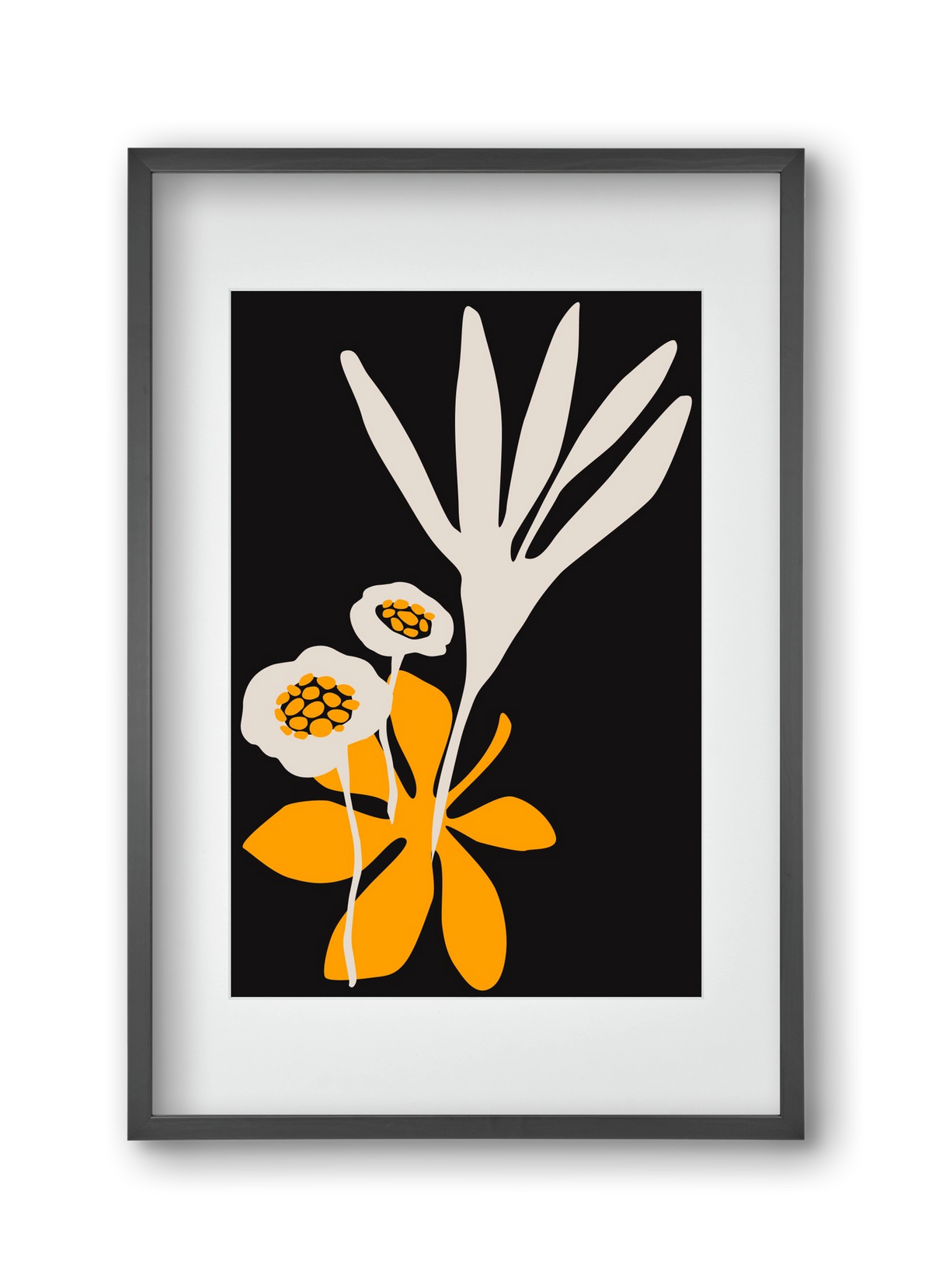 Blossom beauty - Nero, 30x45 cm (20x30 cm), Fekete keret, paszpartuval