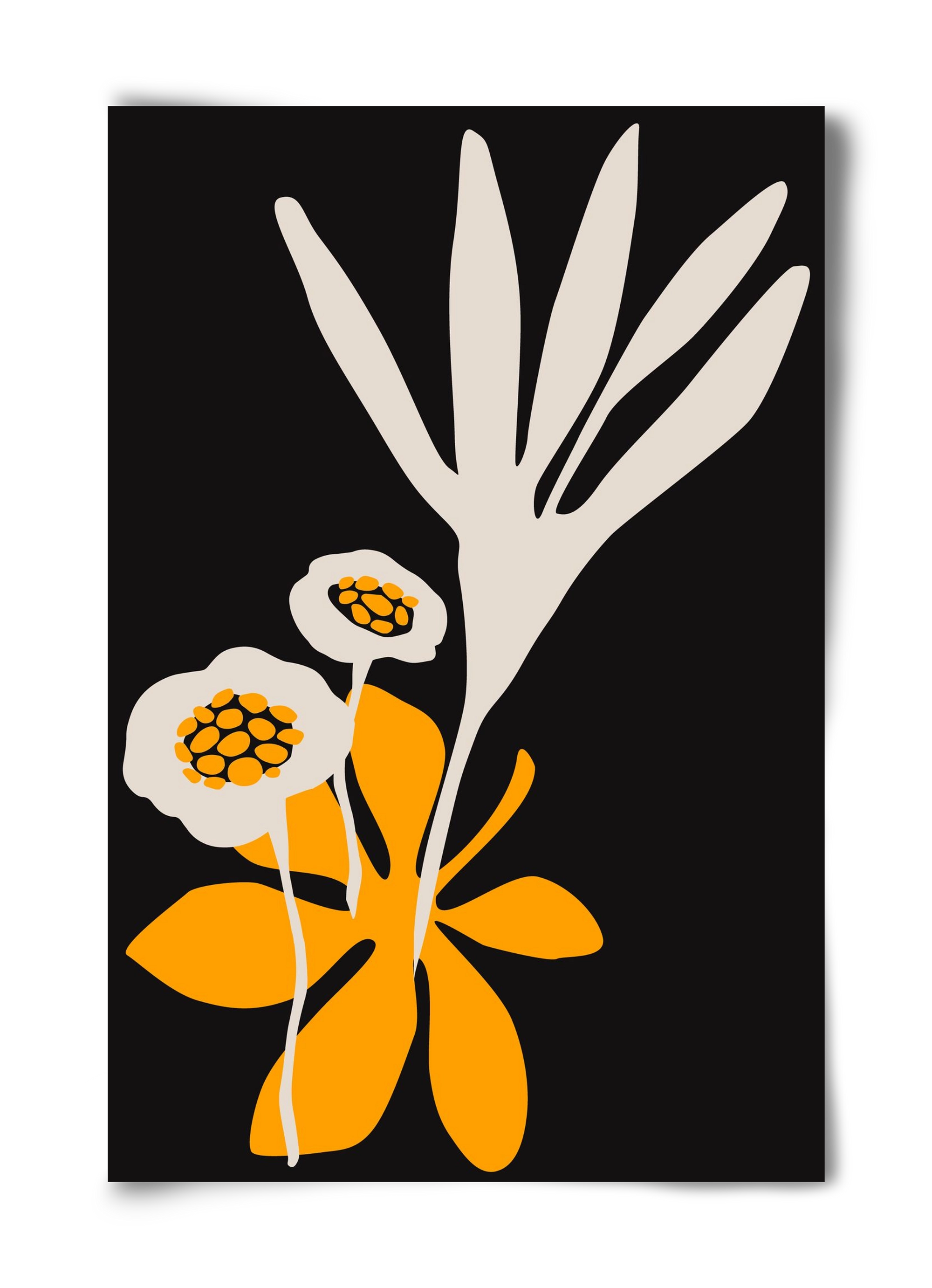 Blossom beauty - Nero, 40x60 cm, Keret nélkül