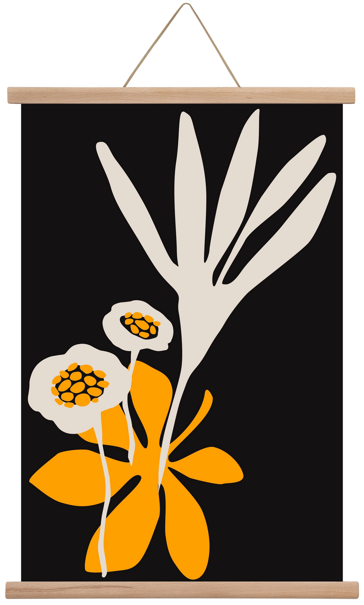 Blossom beauty - Nero, 40x60 cm (40x60 cm), Tölgy akasztó