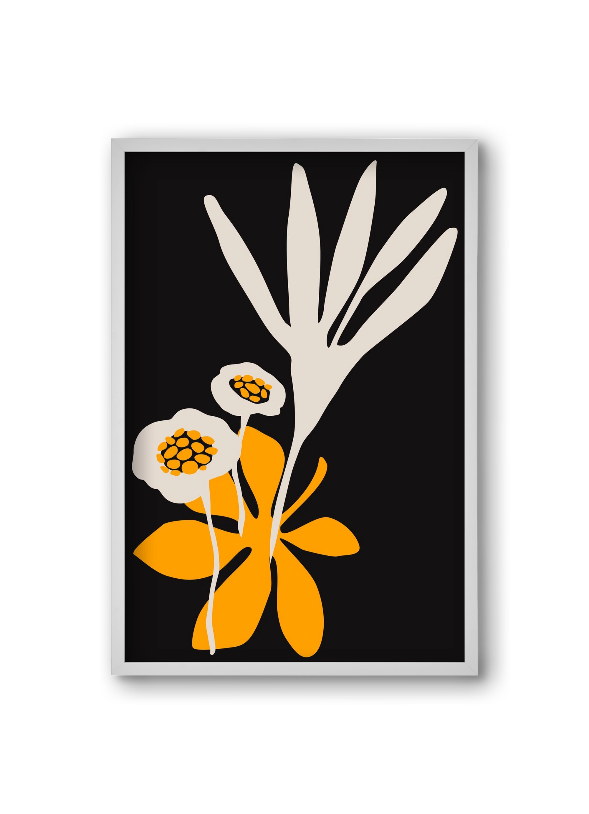 Blossom beauty - Nero, 20x30 cm (20x30 cm), Fehér keret