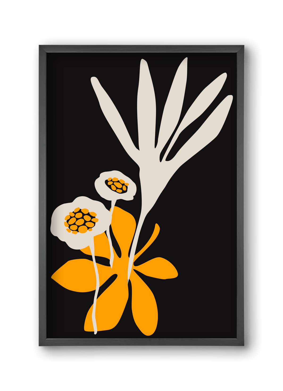 Blossom beauty - Nero, 30x45 cm (30x45 cm), Fekete keret