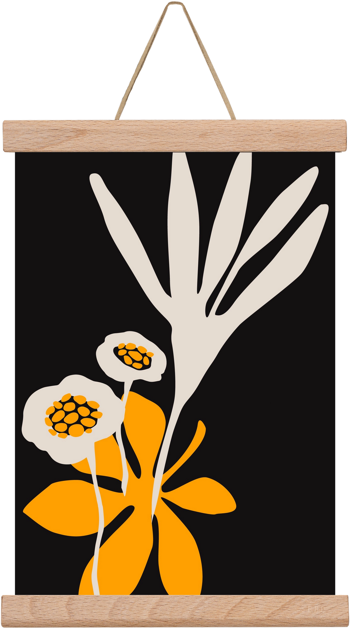 Blossom beauty - Nero, 20x30 cm (20x30 cm), Tölgy akasztó