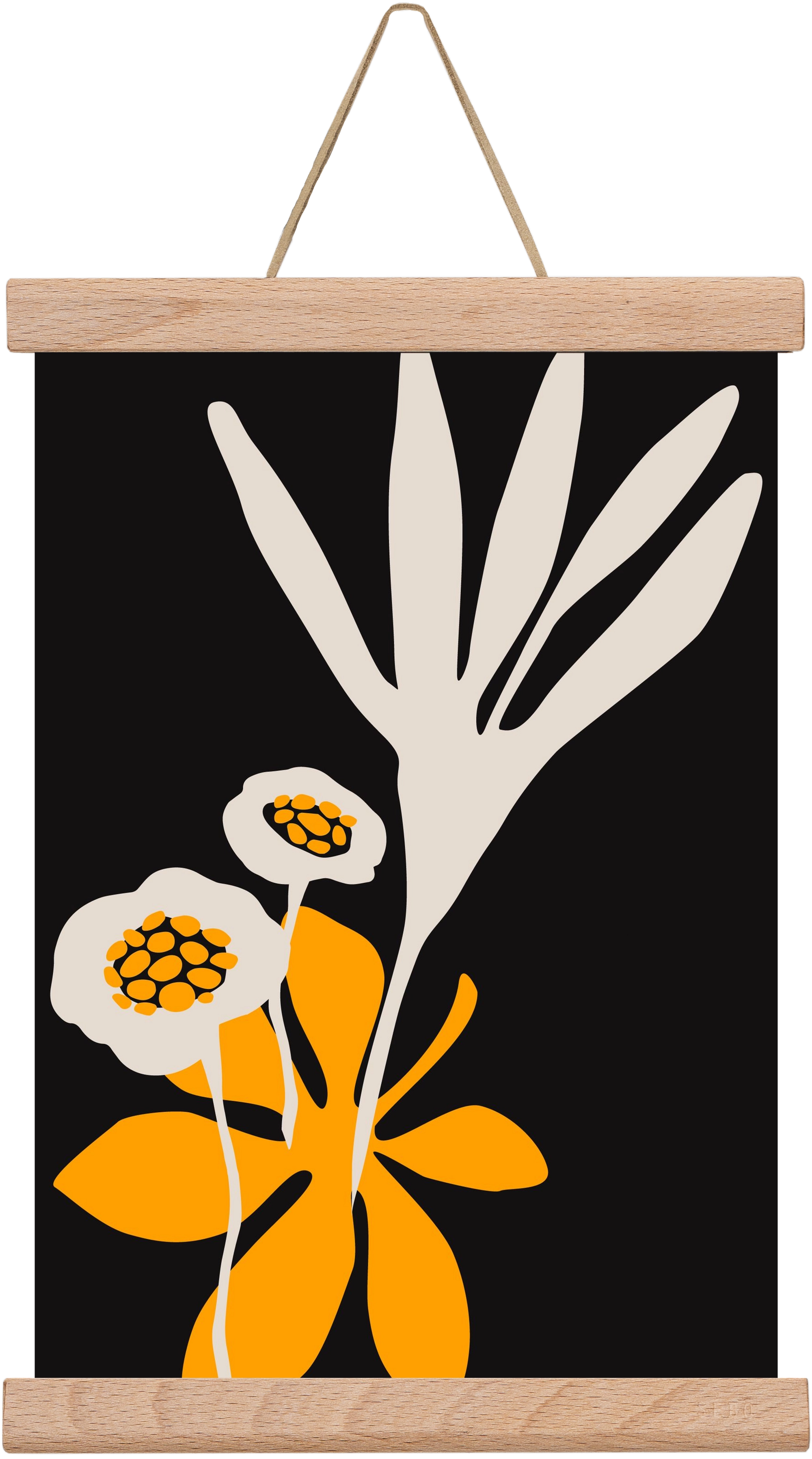 Blossom beauty - Nero, 20x30 cm (20x30 cm), Tölgy akasztó