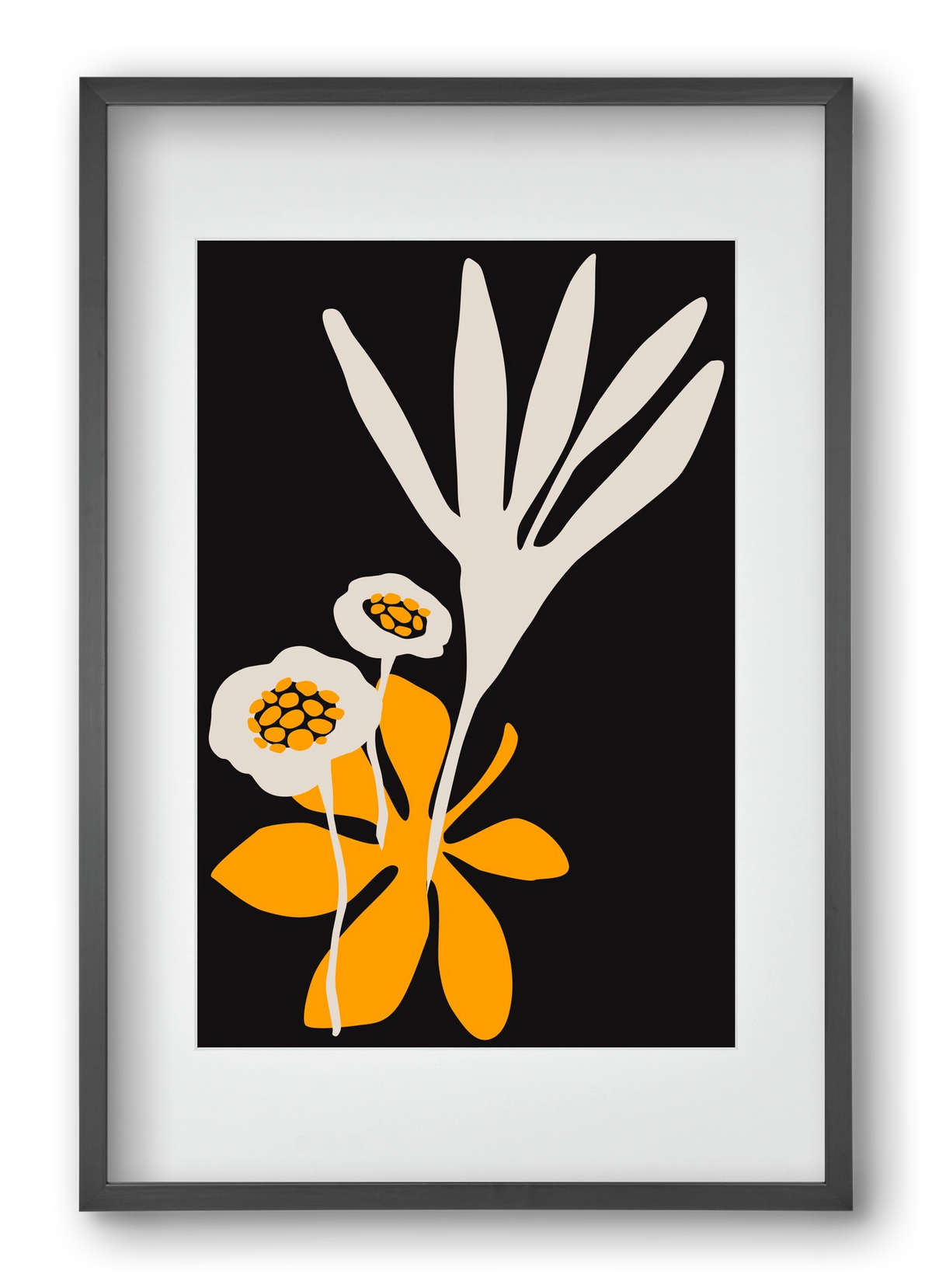 Blossom beauty - Nero, 40x60 cm (30x45 cm), Fekete keret, paszpartuval