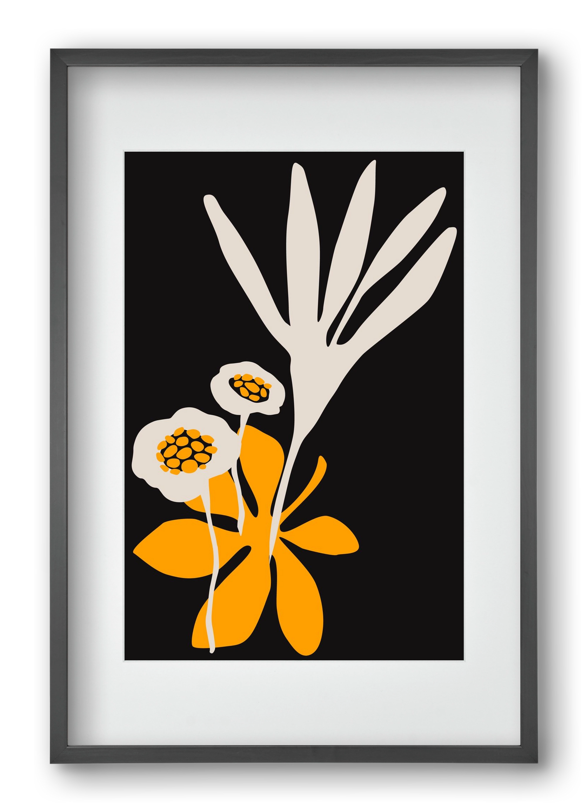 Blossom beauty - Nero, 40x60 cm (30x45 cm), Fekete keret, paszpartuval