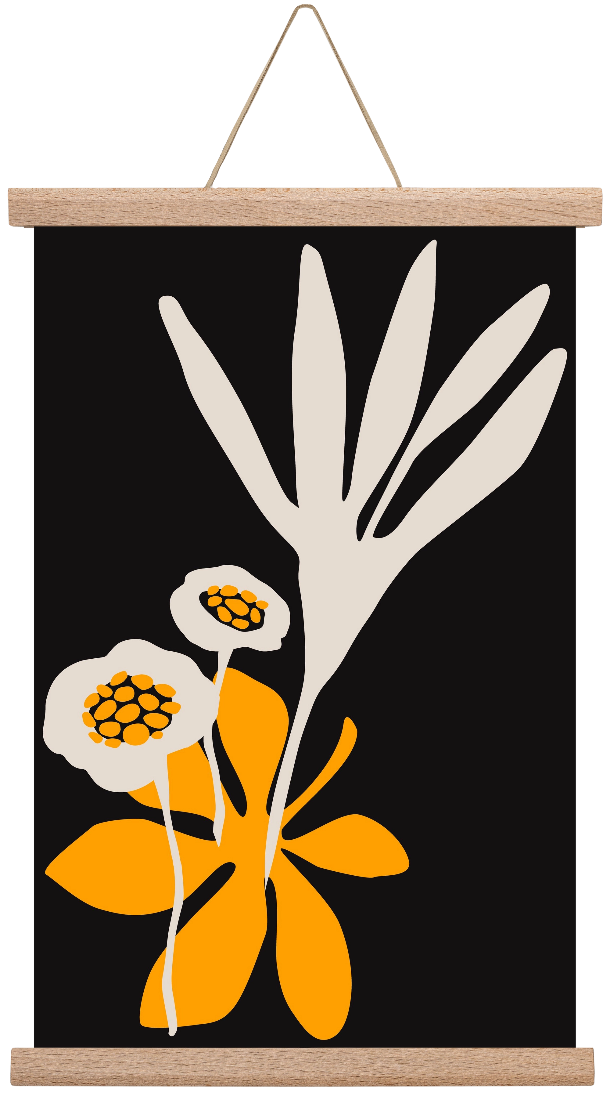 Blossom beauty - Nero, 30x45 cm (30x45 cm), Tölgy akasztó