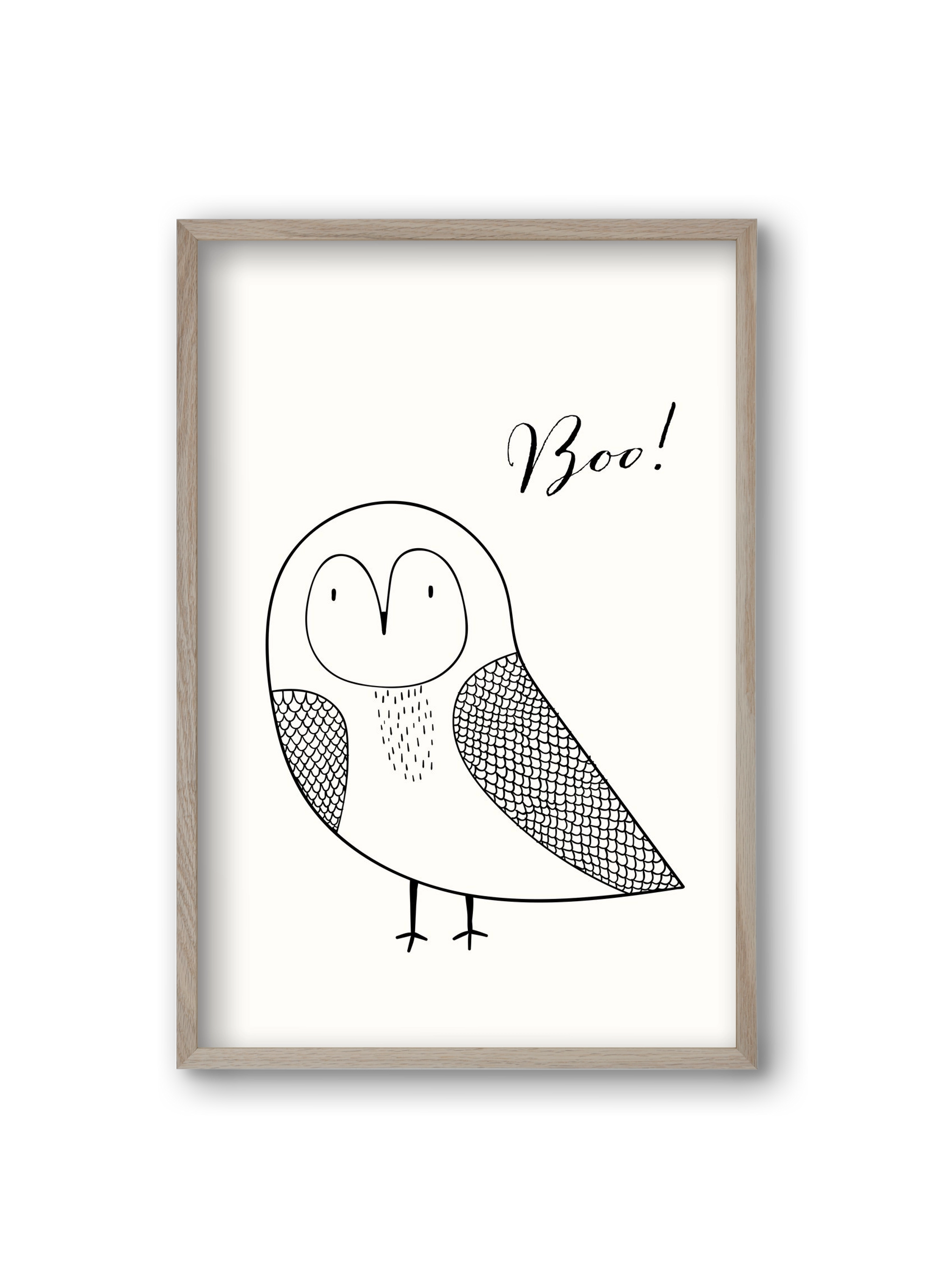 Boo, 20x30 cm (20x30 cm), Tölgy keret