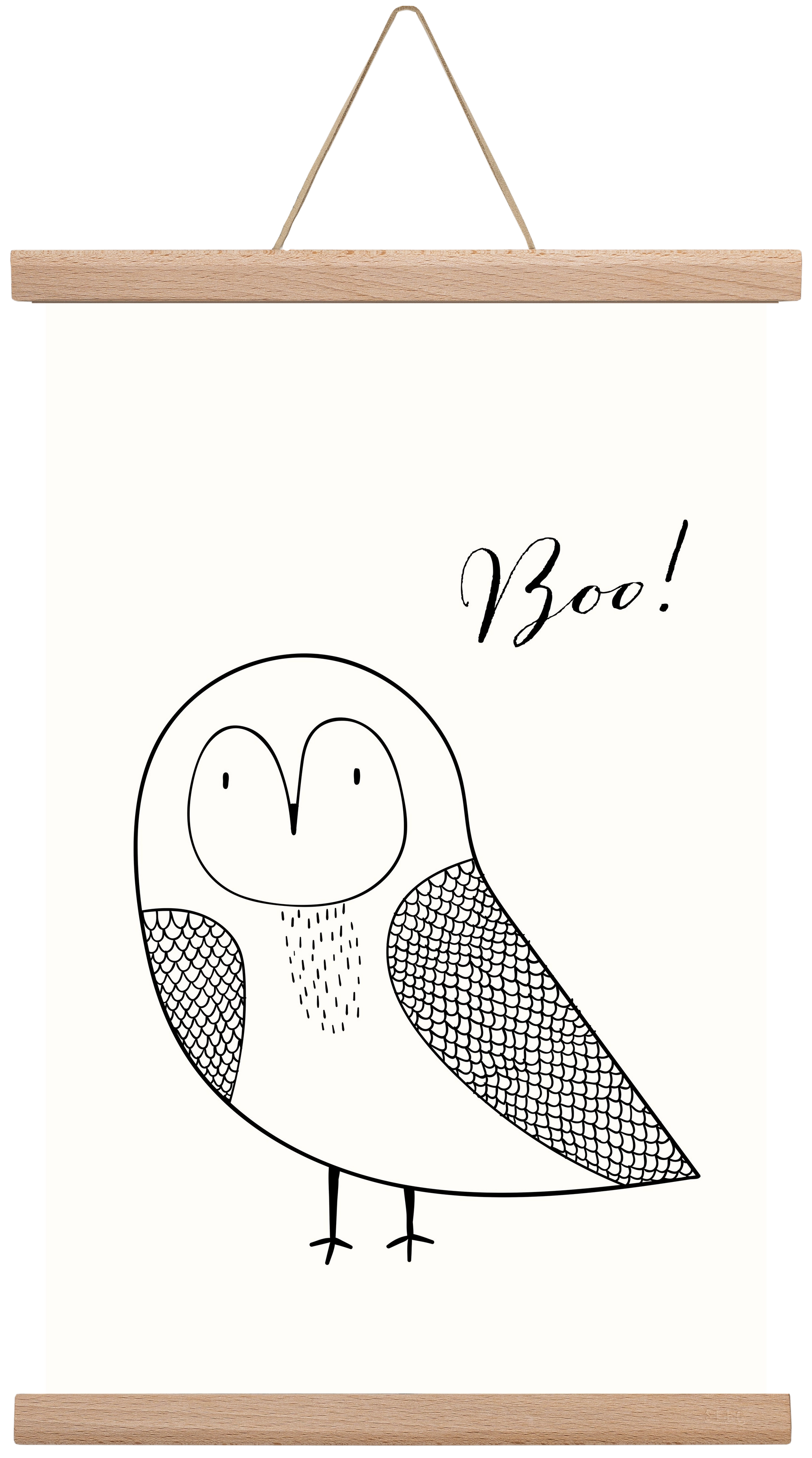 Boo, 30x45 cm (30x45 cm), Tölgy akasztó