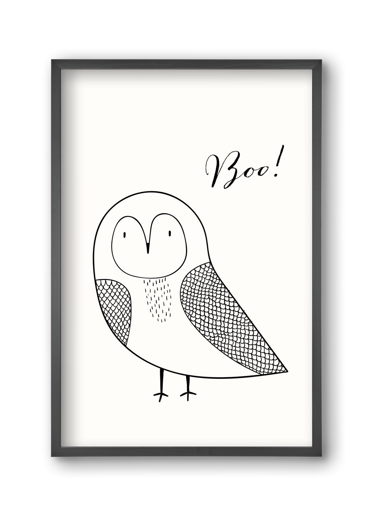 Boo, 30x45 cm (30x45 cm), Fekete keret