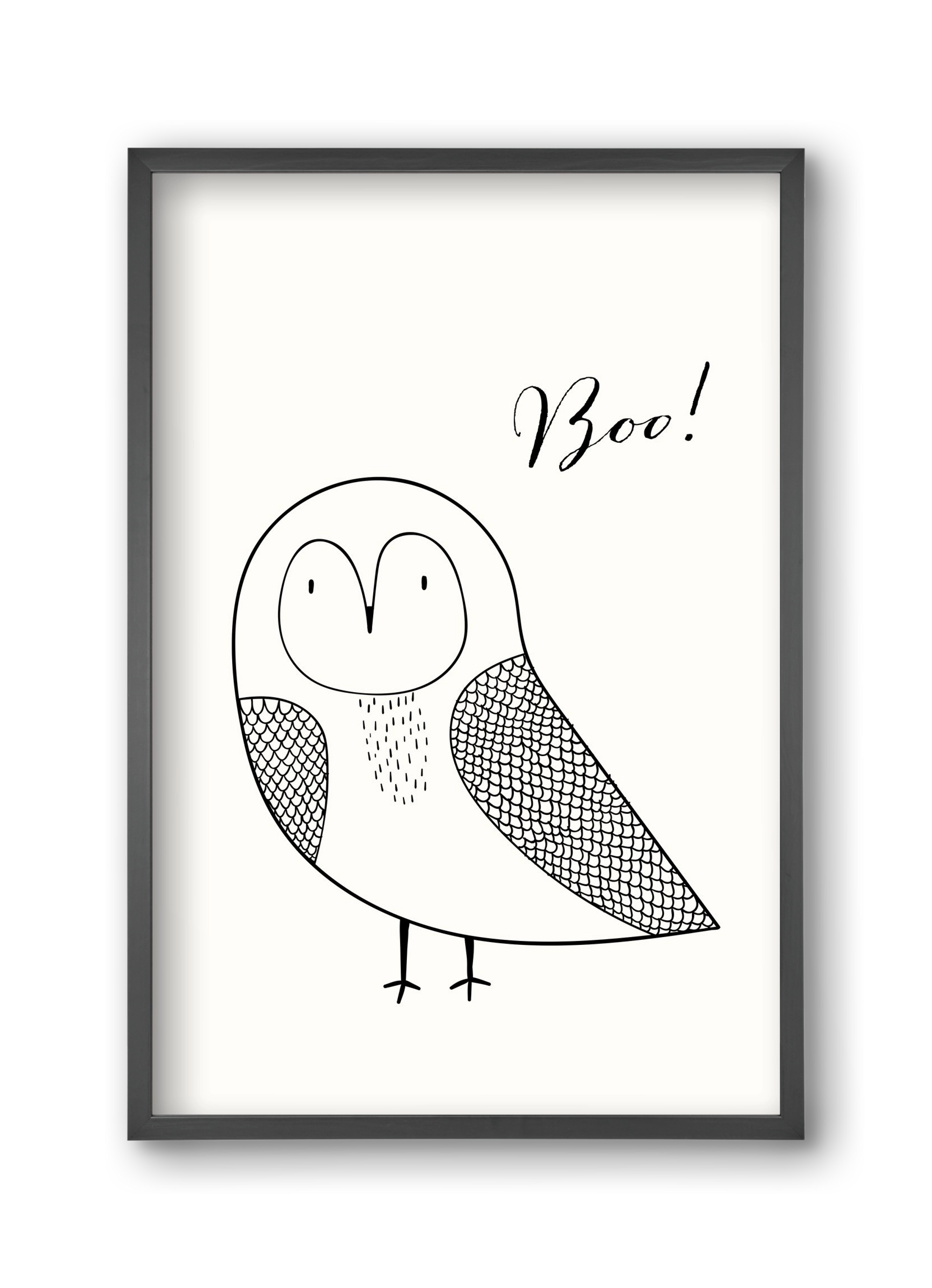 Boo, 30x45 cm (30x45 cm), Fekete keret