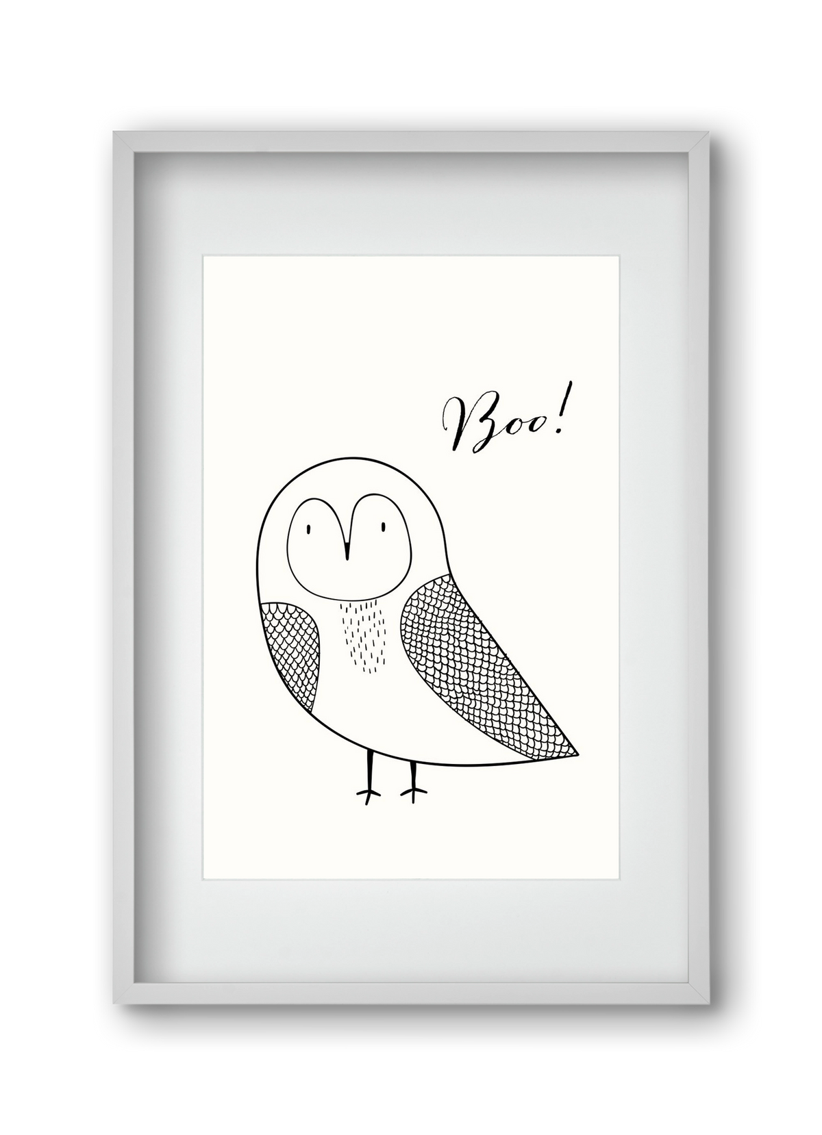 Boo, 30x45 cm (20x30 cm), Fehér keret, paszpartuval