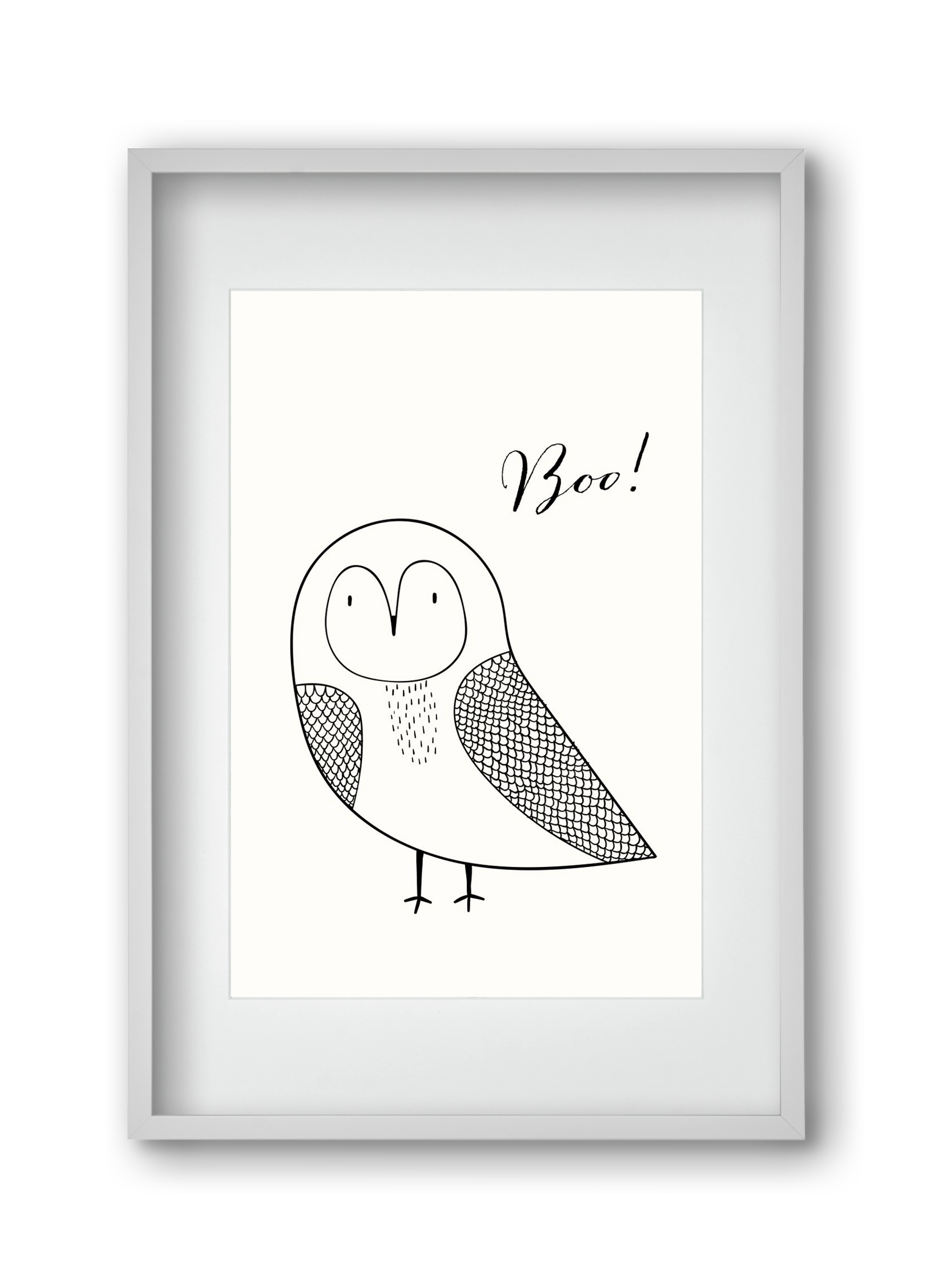 Boo, 30x45 cm (20x30 cm), Fehér keret, paszpartuval