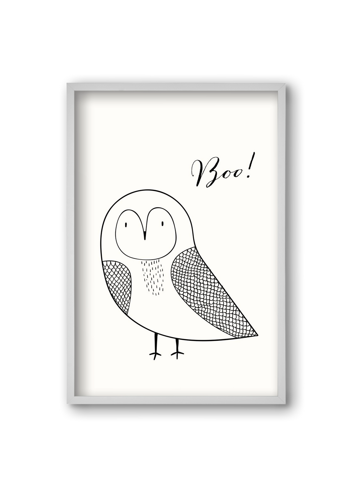 Boo, 20x30 cm (20x30 cm), Fehér keret