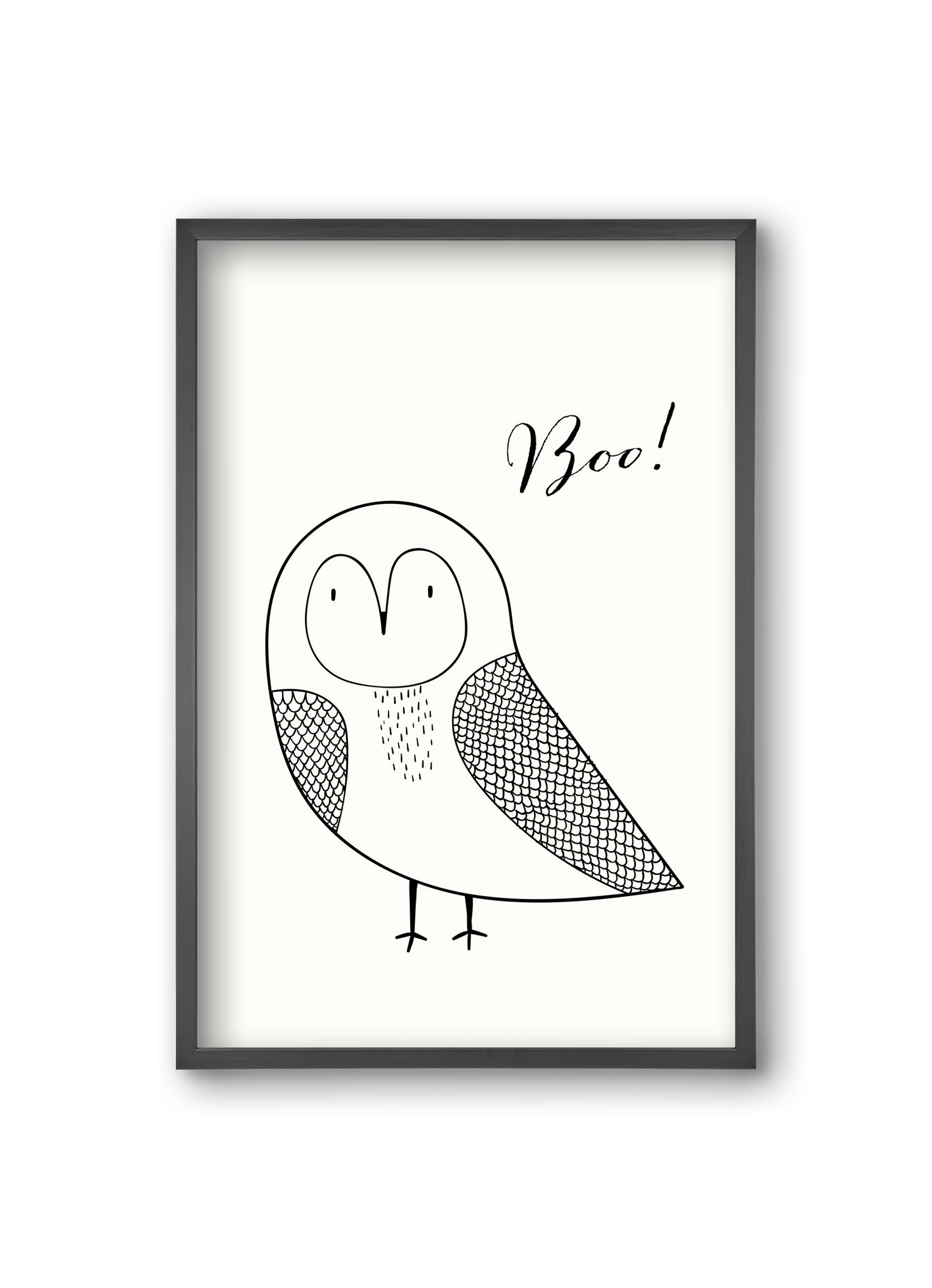 Boo, 20x30 cm (20x30 cm), Fekete keret