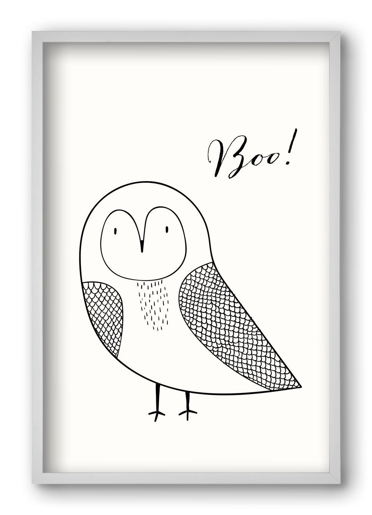 Boo, 40x60 cm (40x60 cm), Fehér keret